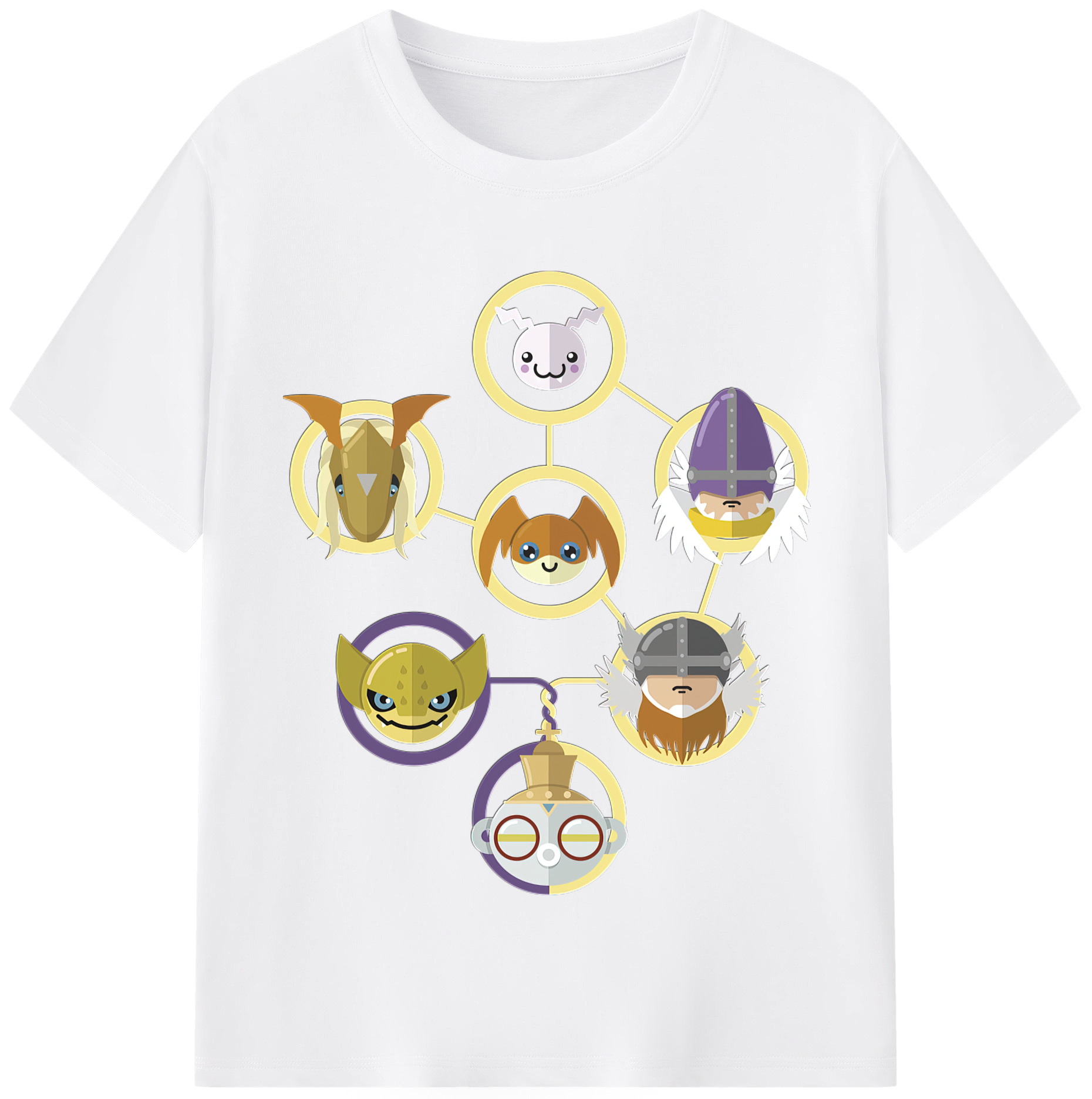 （画像用） Digimon デジタルモンスター/デジモン 綿100％半袖Tシャツ（フロントプリント）