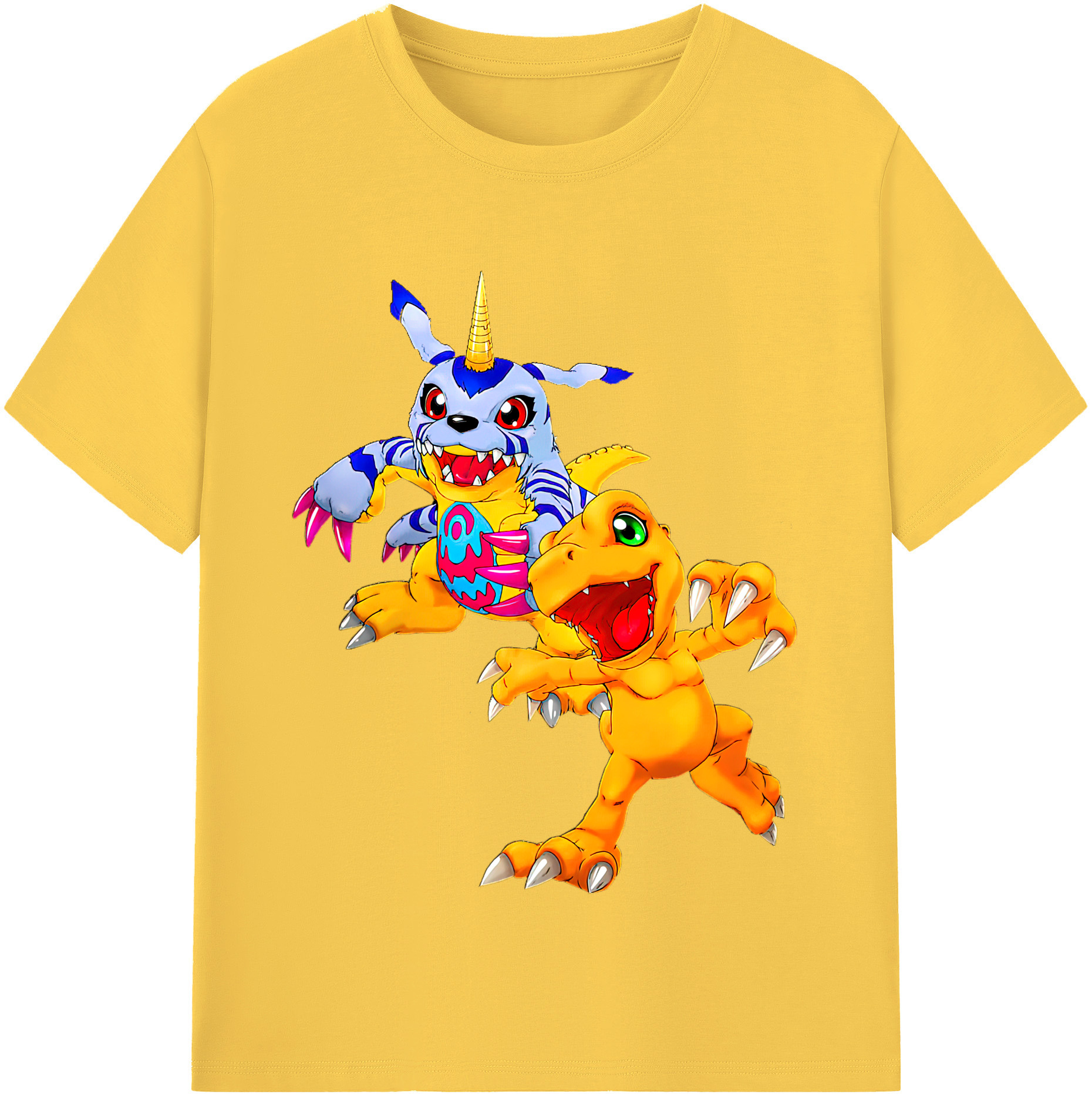 （画像用） Digimon デジタルモンスター/デジモン 綿100％半袖Tシャツ（フロントプリント）
