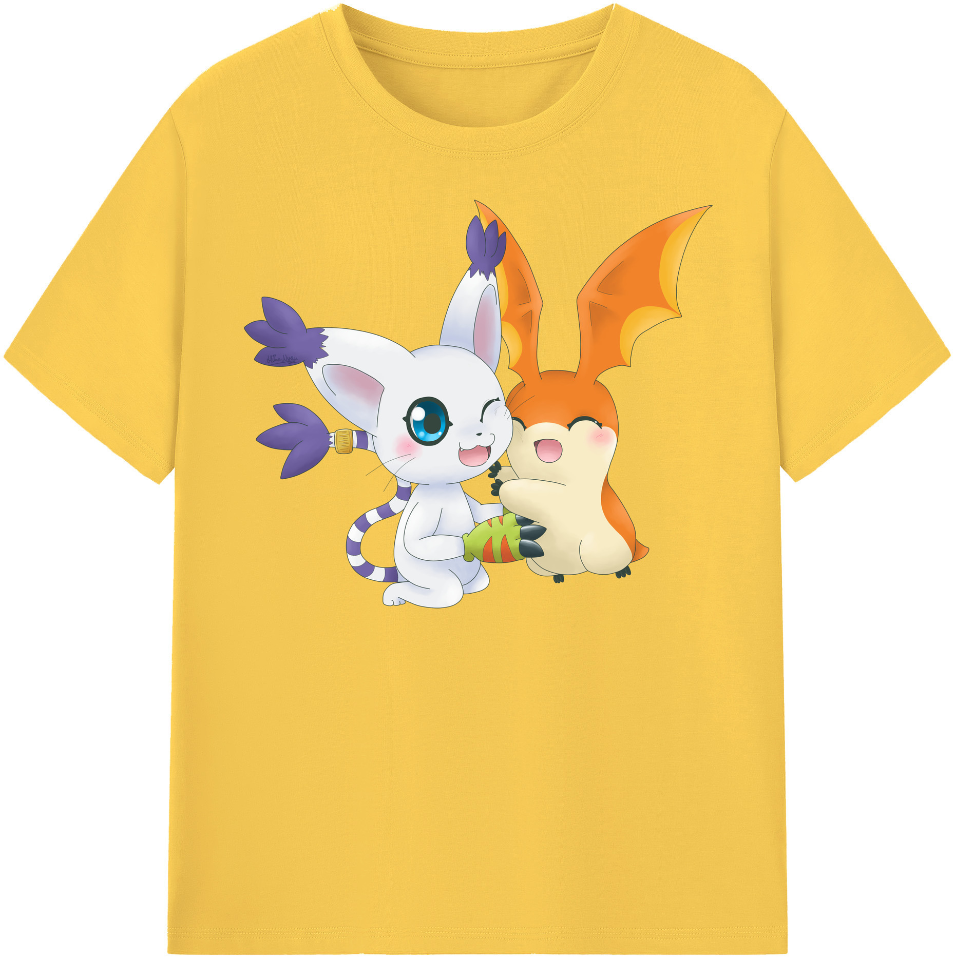 （画像用） Digimon デジタルモンスター/デジモン 綿100％半袖Tシャツ（フロントプリント）