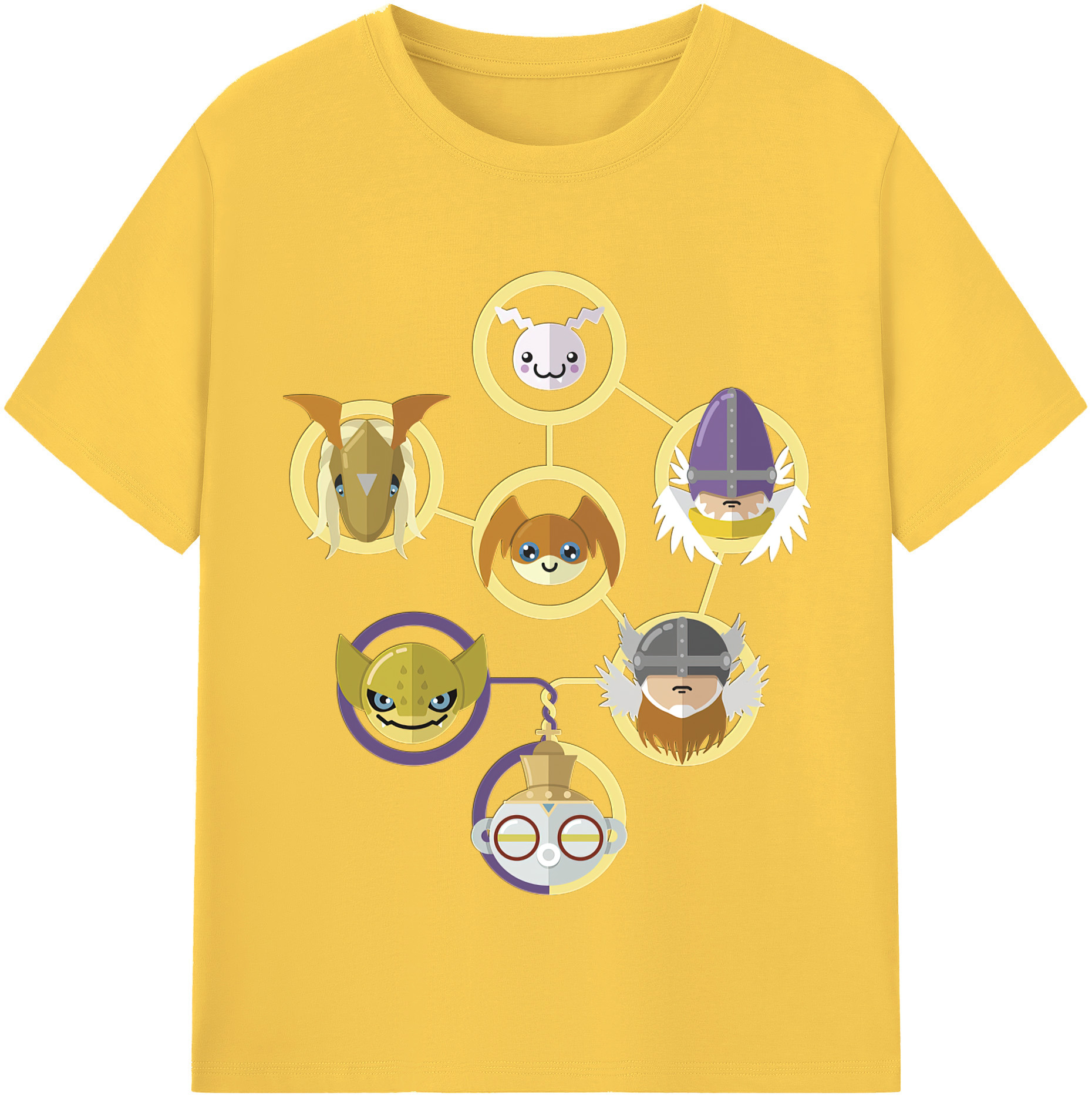 （画像用） Digimon デジタルモンスター/デジモン 綿100％半袖Tシャツ（フロントプリント）