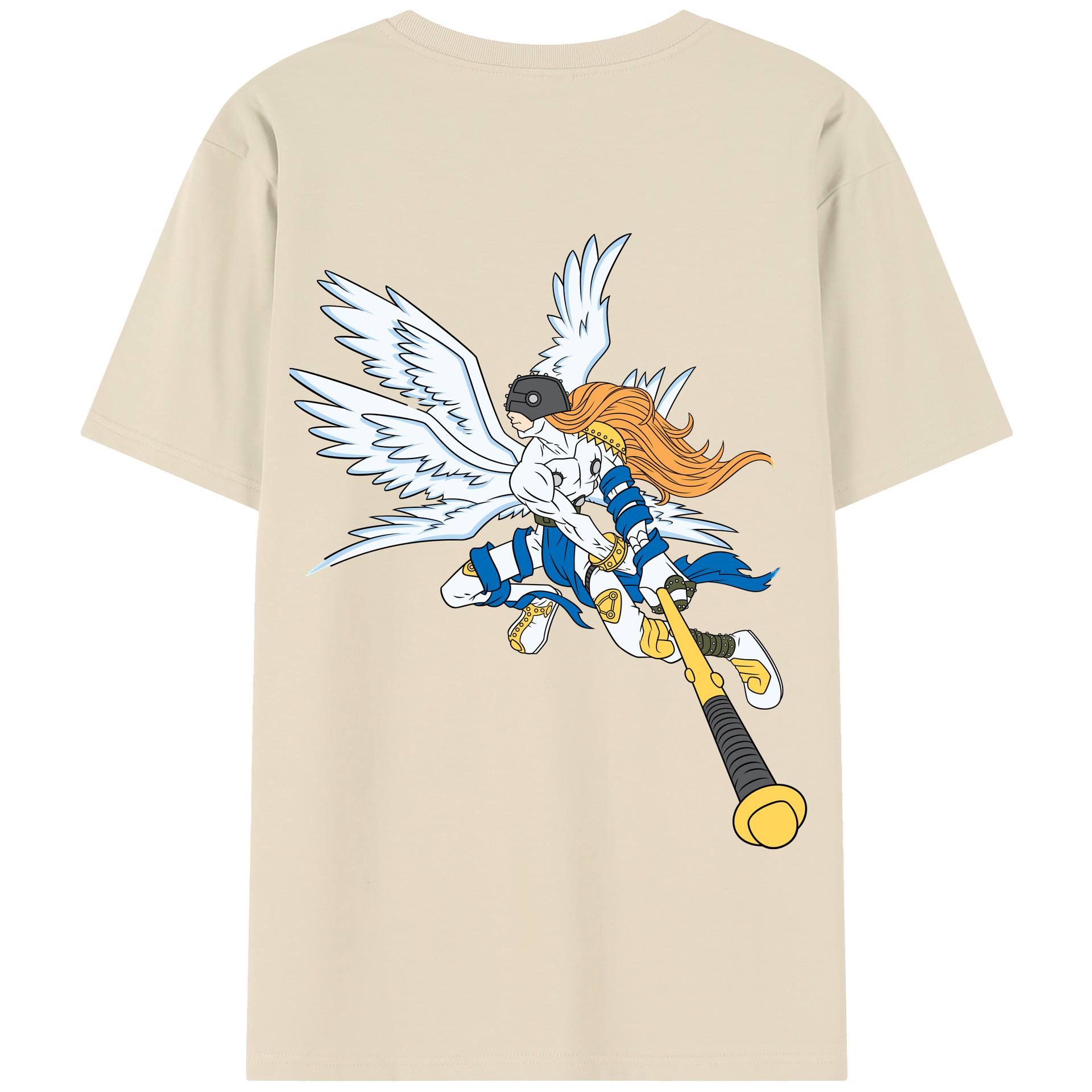 （画像用） Digimon デジタルモンスター/デジモン 綿100％半袖Tシャツ（背面プリント）