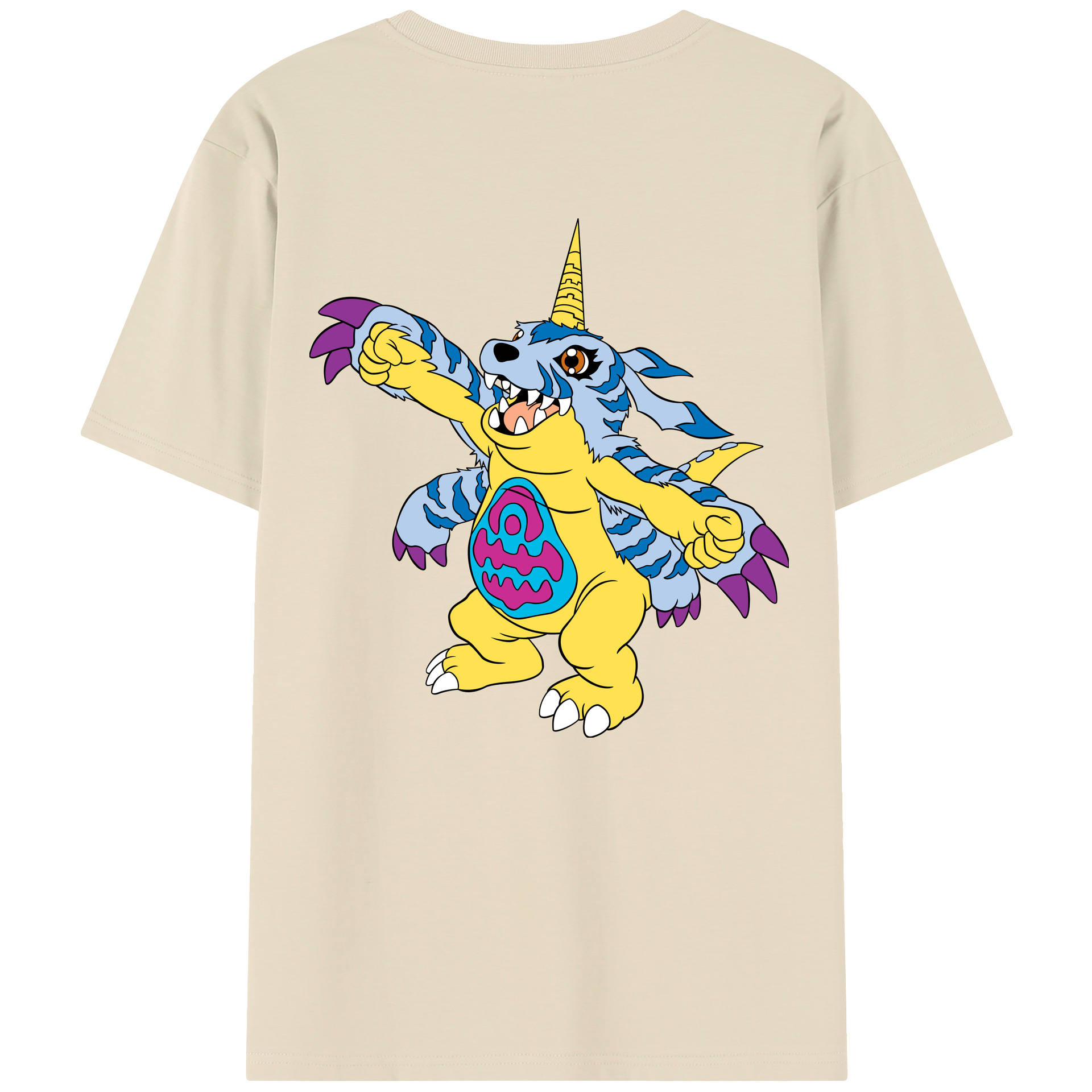 （画像用） Digimon デジタルモンスター/デジモン 綿100％半袖Tシャツ（背面プリント）