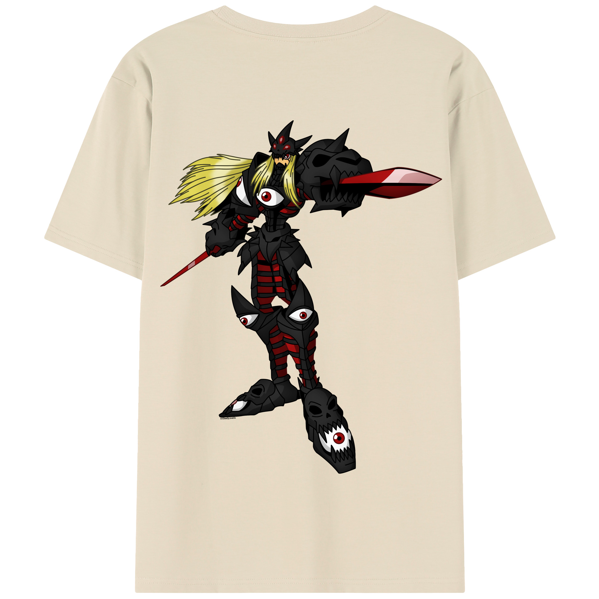 （画像用） Digimon デジタルモンスター/デジモン 綿100％半袖Tシャツ（背面プリント）