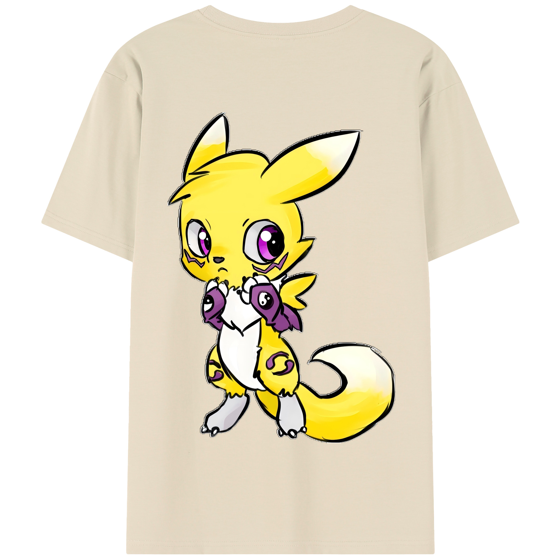（画像用） Digimon デジタルモンスター/デジモン 綿100％半袖Tシャツ（背面プリント）