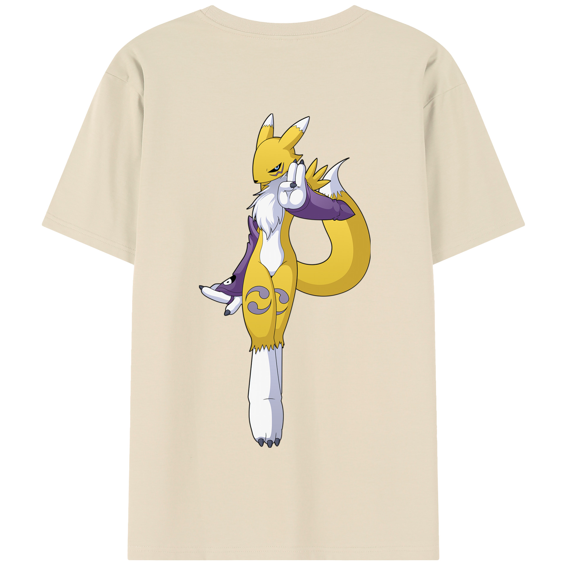 （画像用） Digimon デジタルモンスター/デジモン 綿100％半袖Tシャツ（背面プリント）