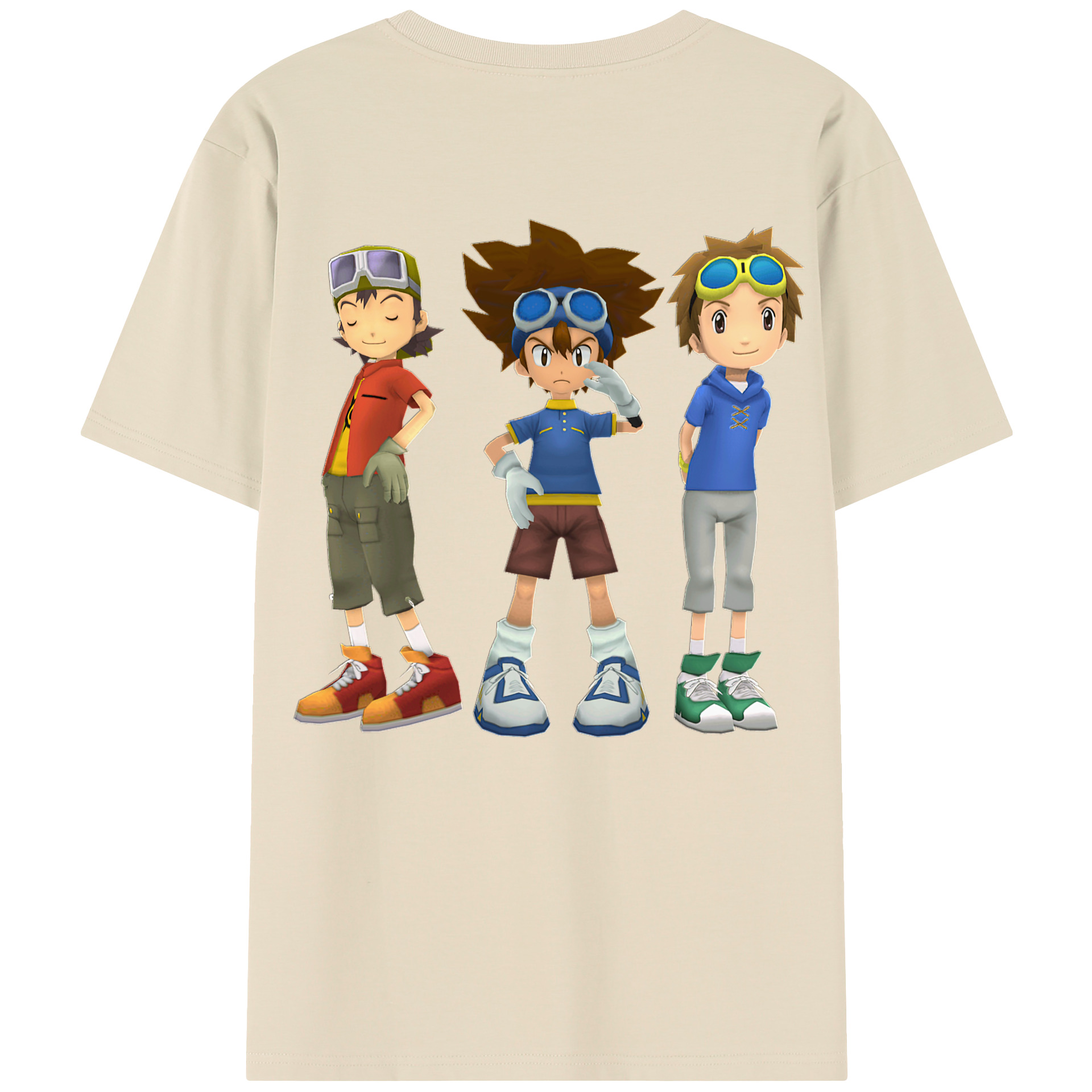 （画像用） Digimon デジタルモンスター/デジモン 綿100％半袖Tシャツ（背面プリント）