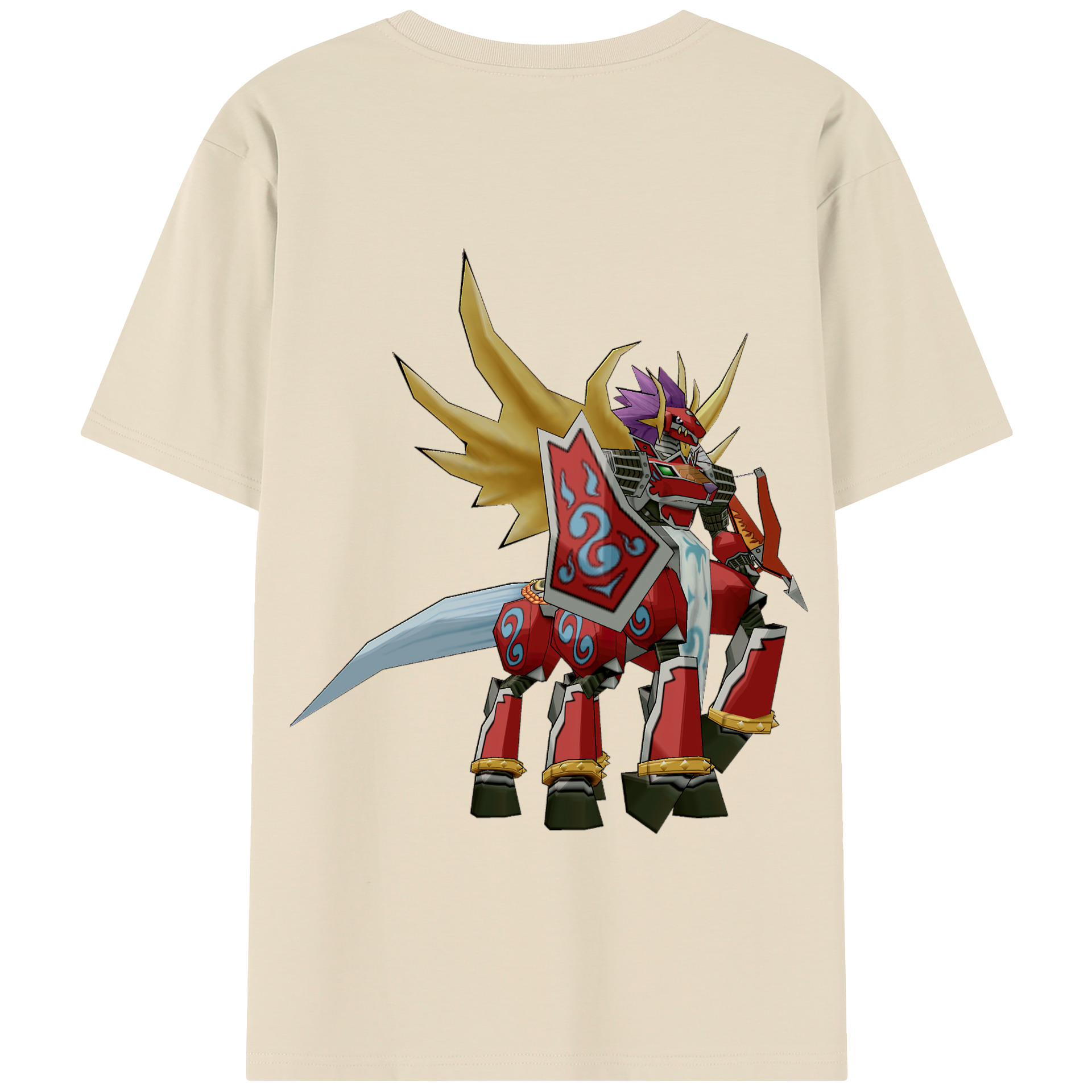 （画像用） Digimon デジタルモンスター/デジモン 綿100％半袖Tシャツ（背面プリント）
