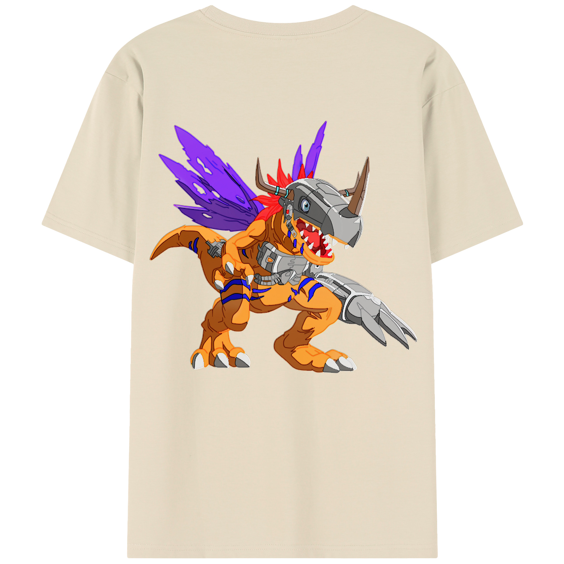 （画像用） Digimon デジタルモンスター/デジモン 綿100％半袖Tシャツ（背面プリント）
