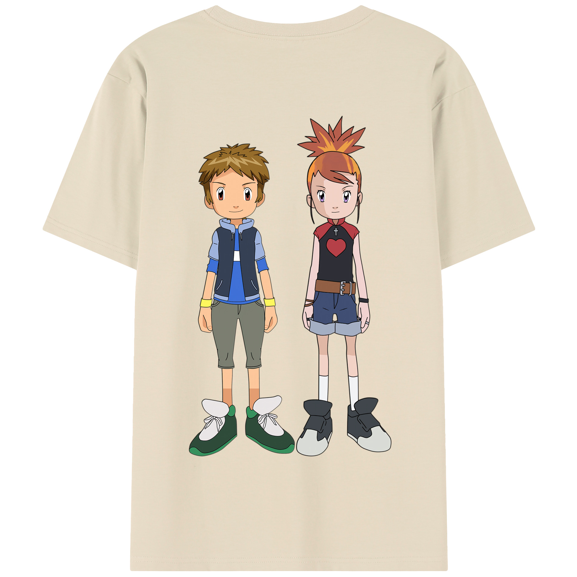 （画像用） Digimon デジタルモンスター/デジモン 綿100％半袖Tシャツ（背面プリント）