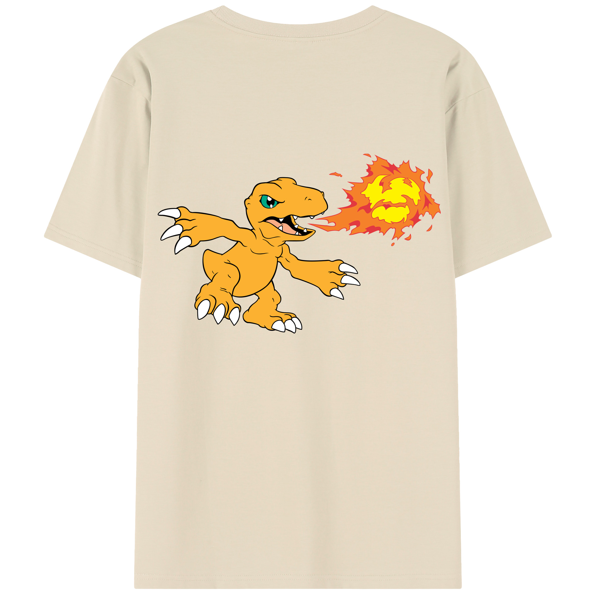 （画像用） Digimon デジタルモンスター/デジモン 綿100％半袖Tシャツ（背面プリント）