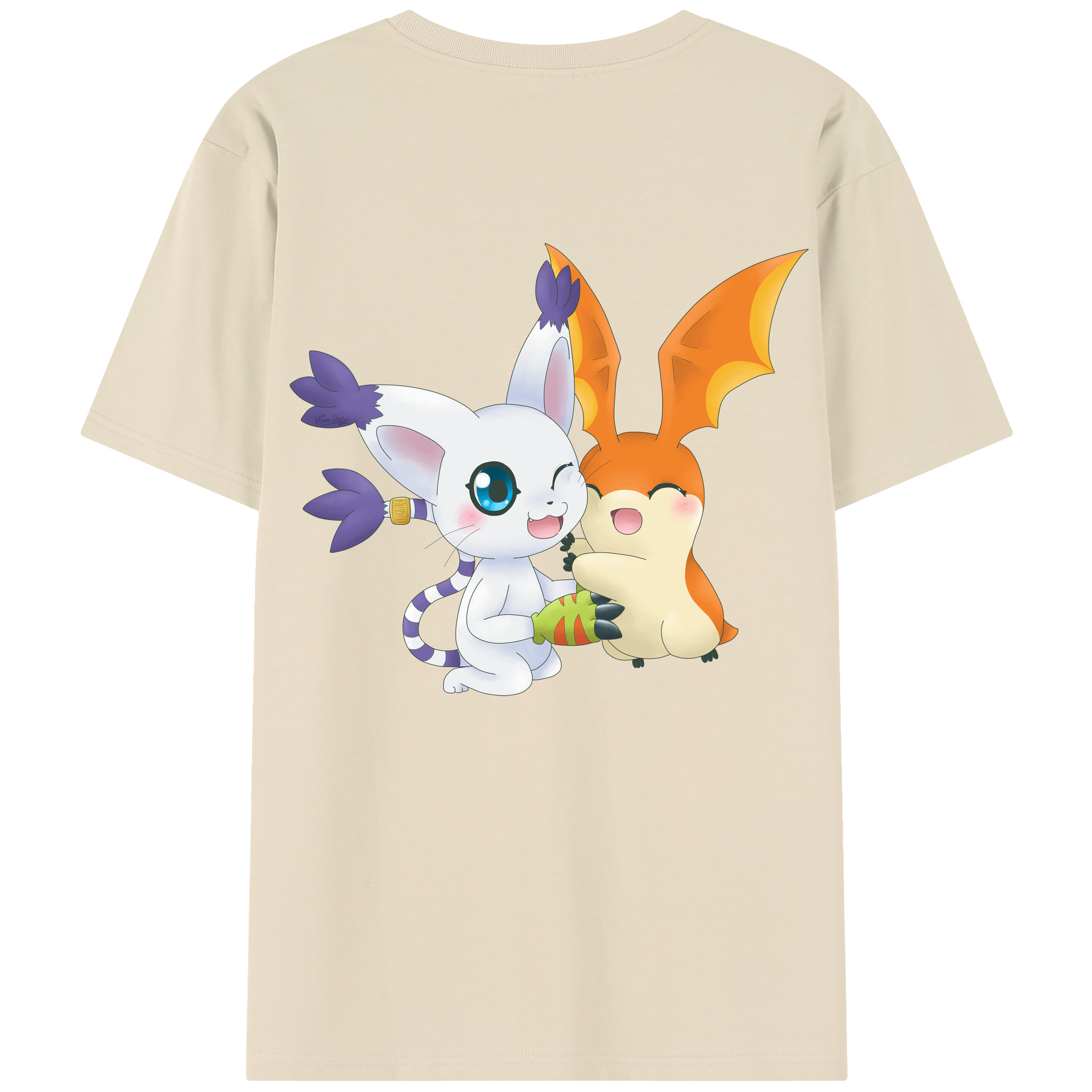 （画像用） Digimon デジタルモンスター/デジモン 綿100％半袖Tシャツ（背面プリント）