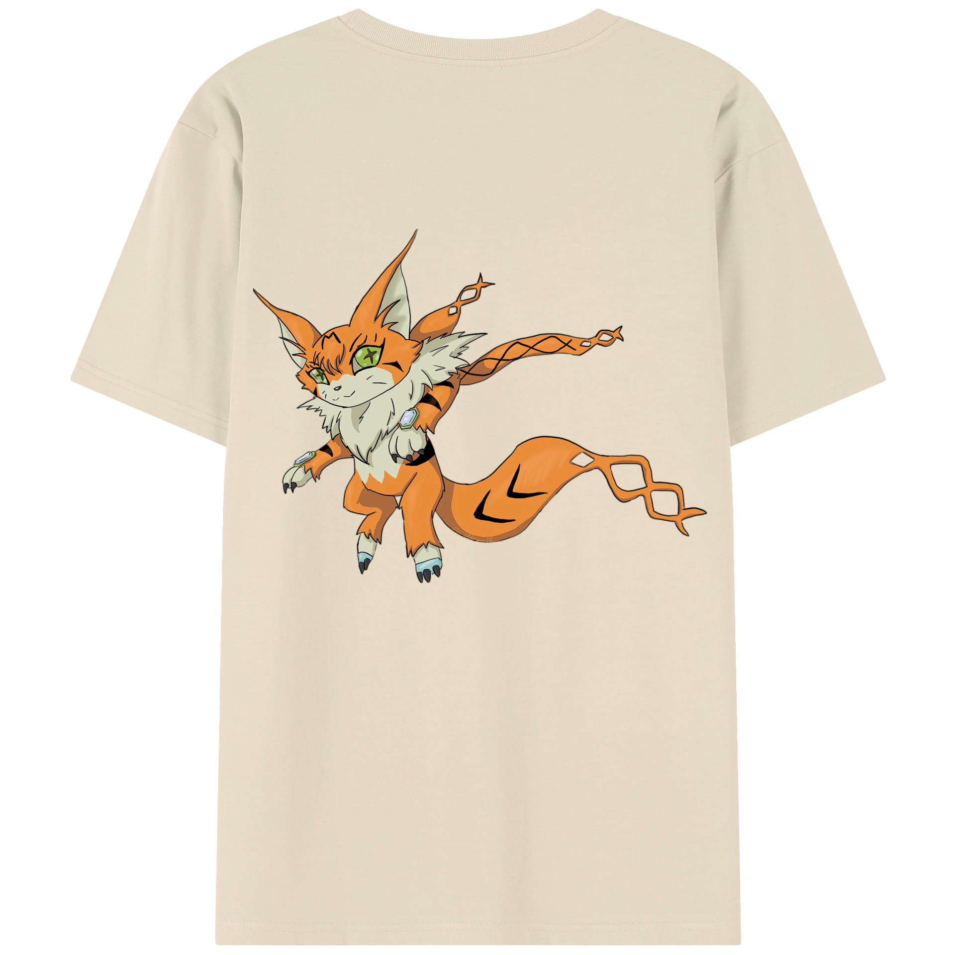 （画像用） Digimon デジタルモンスター/デジモン 綿100％半袖Tシャツ（背面プリント）