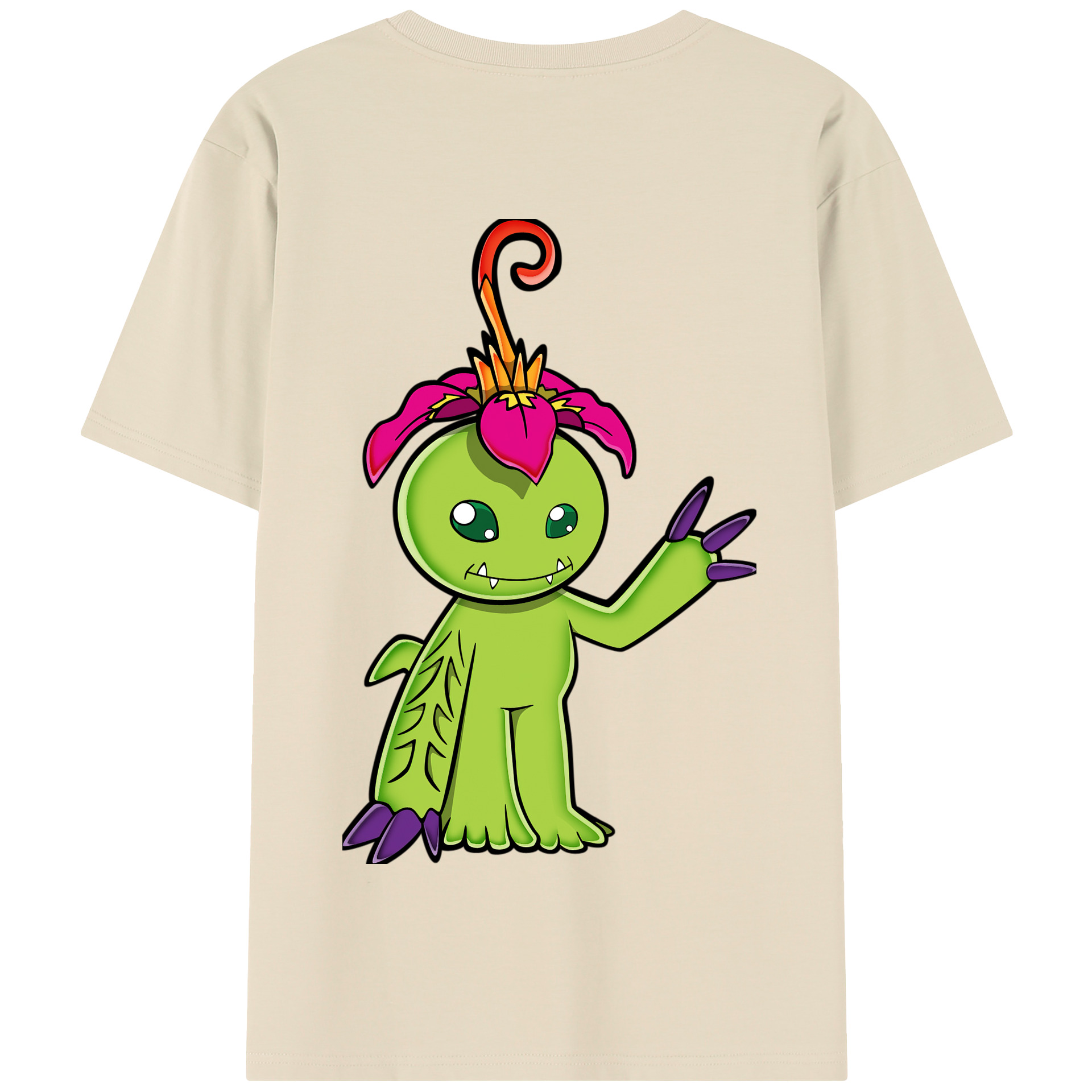 （画像用） Digimon デジタルモンスター/デジモン 綿100％半袖Tシャツ（背面プリント）