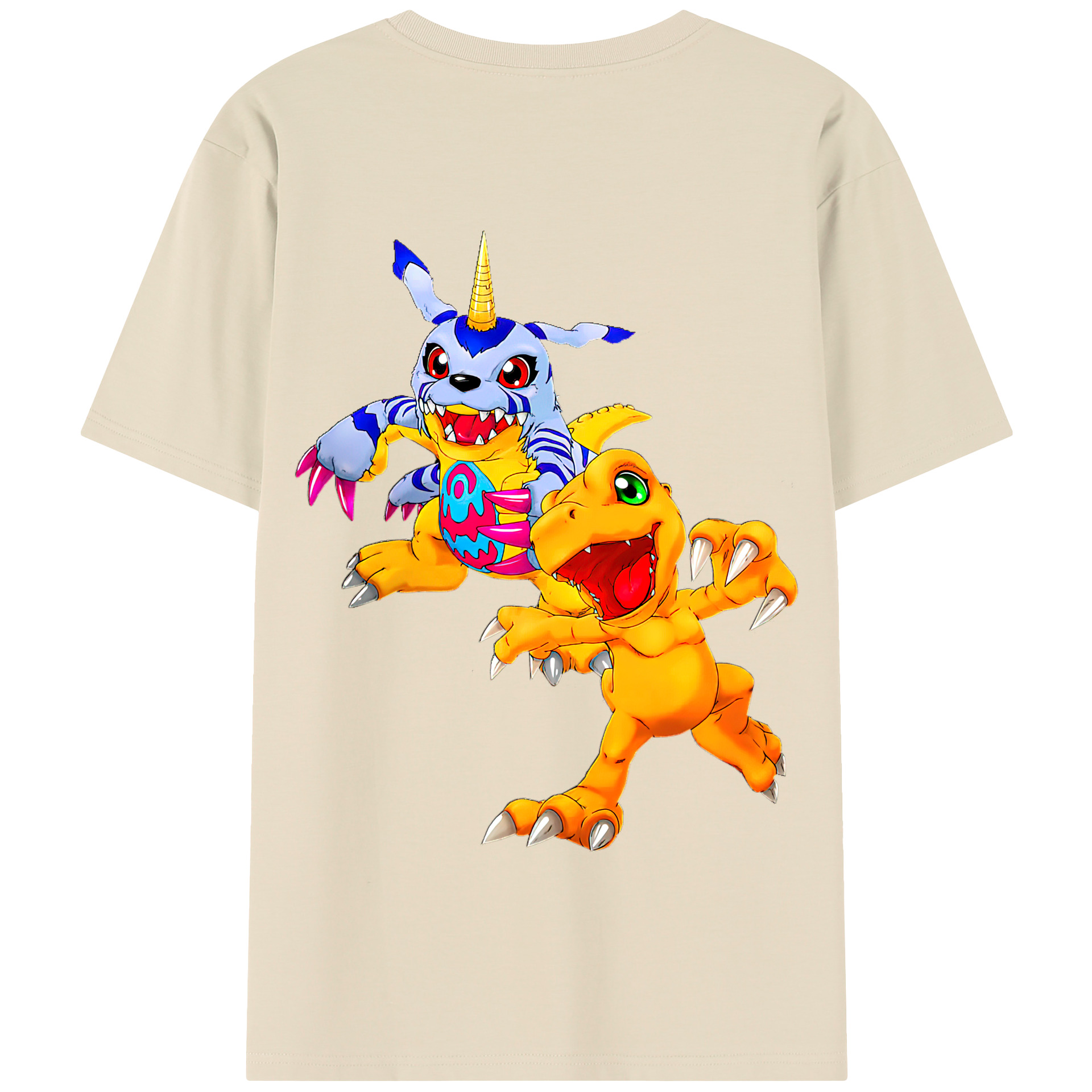 （画像用） Digimon デジタルモンスター/デジモン 綿100％半袖Tシャツ（背面プリント）