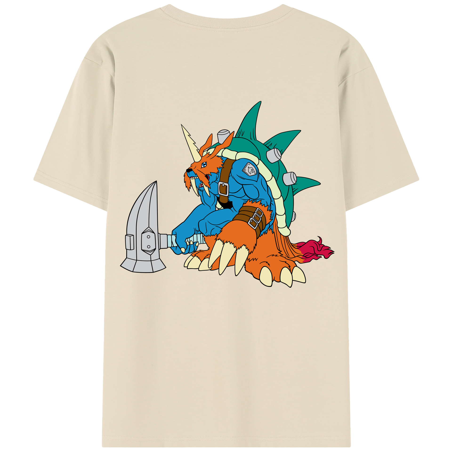 （画像用） Digimon デジタルモンスター/デジモン 綿100％半袖Tシャツ（背面プリント）