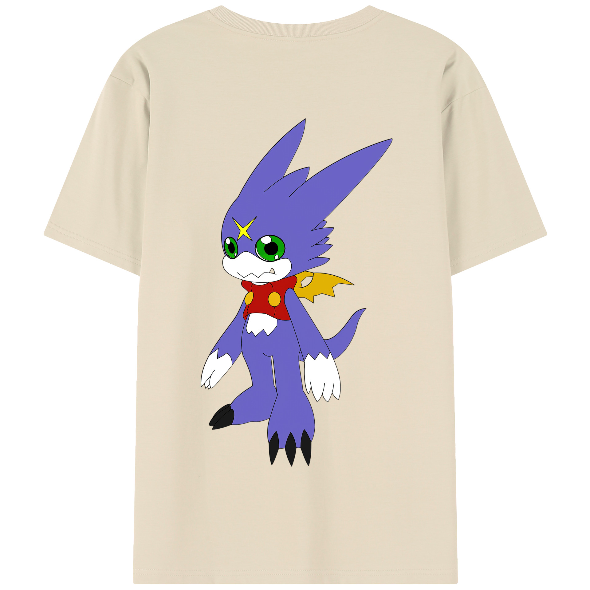 （画像用） Digimon デジタルモンスター/デジモン 綿100％半袖Tシャツ（背面プリント）