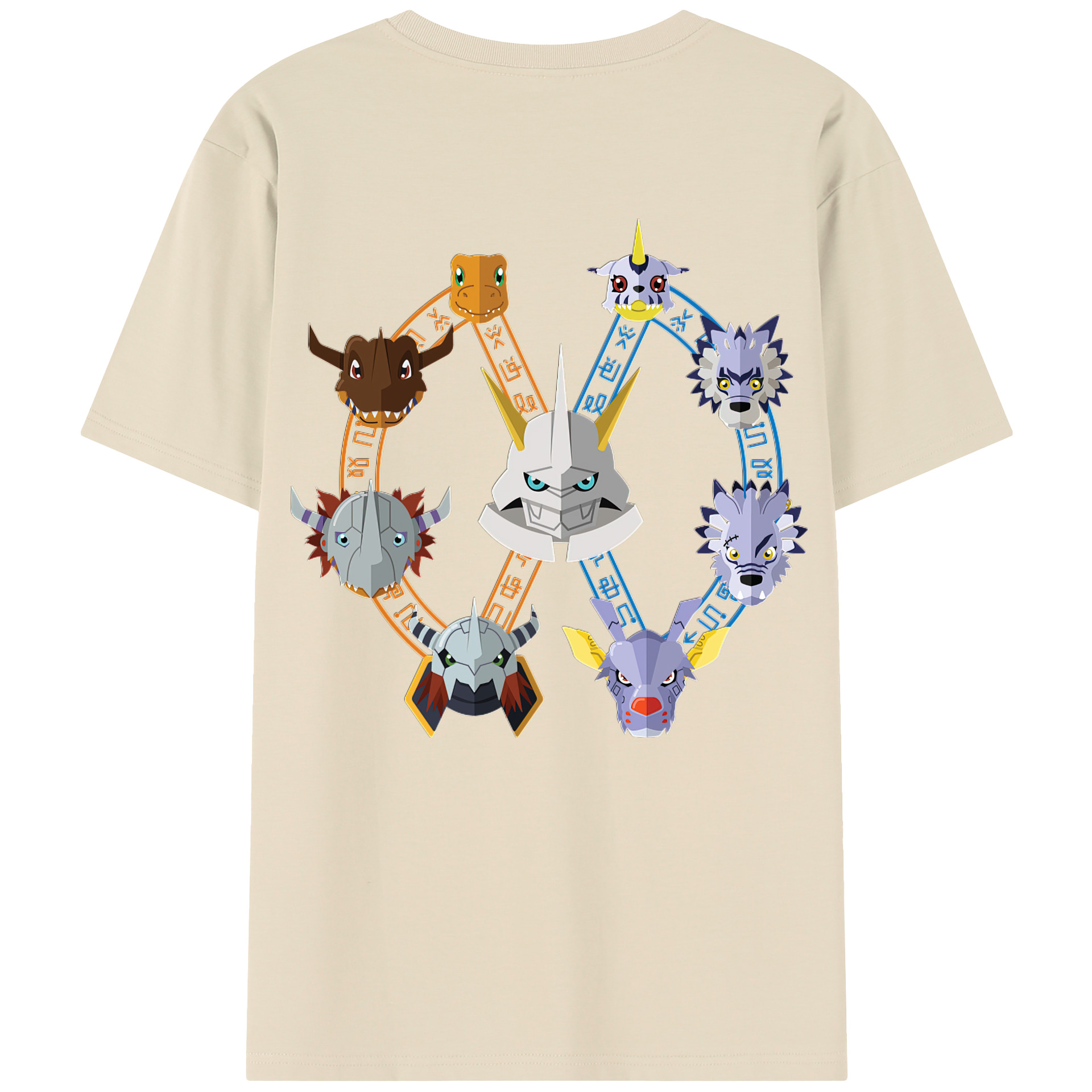 （画像用） Digimon デジタルモンスター/デジモン 綿100％半袖Tシャツ（背面プリント）