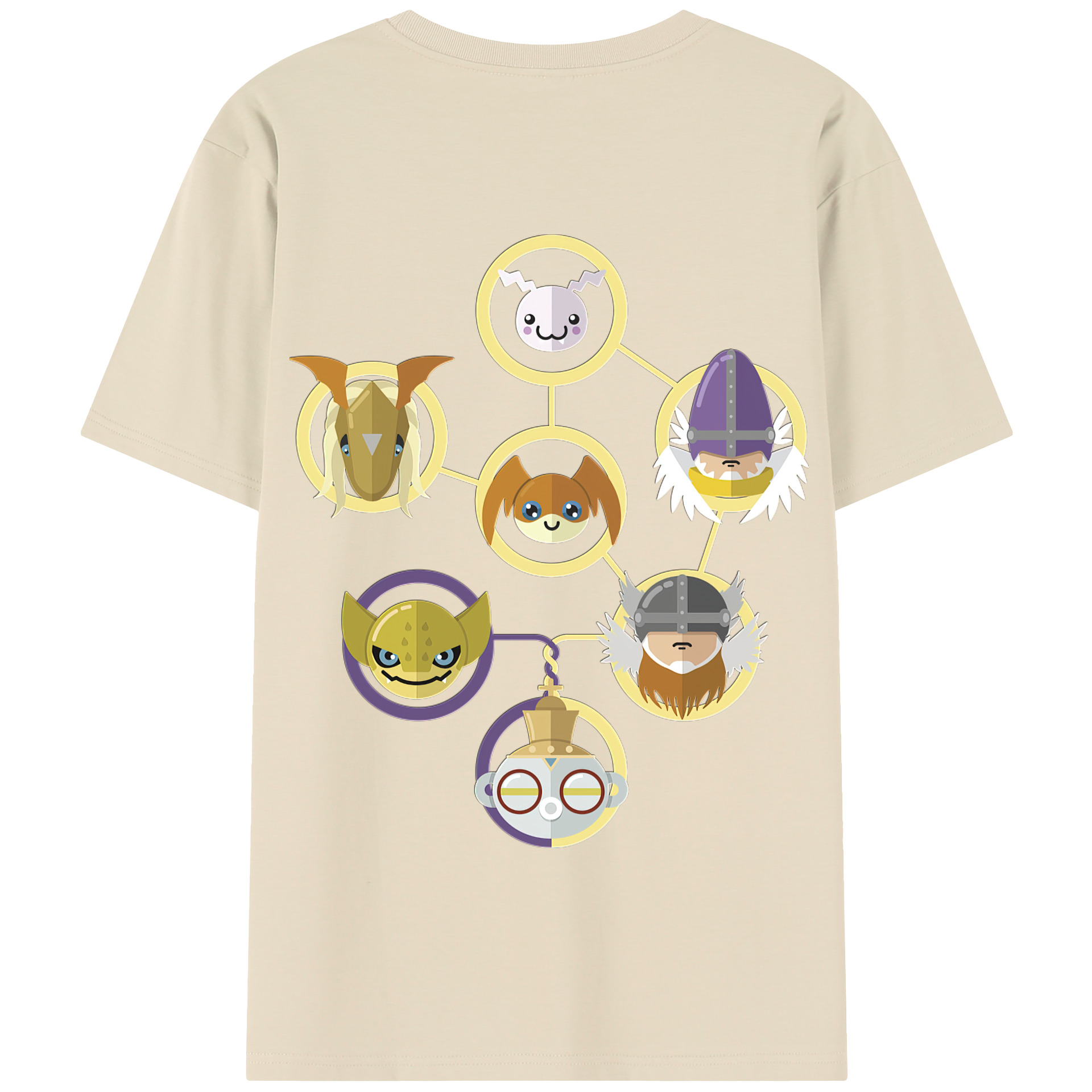 （画像用） Digimon デジタルモンスター/デジモン 綿100％半袖Tシャツ（背面プリント）