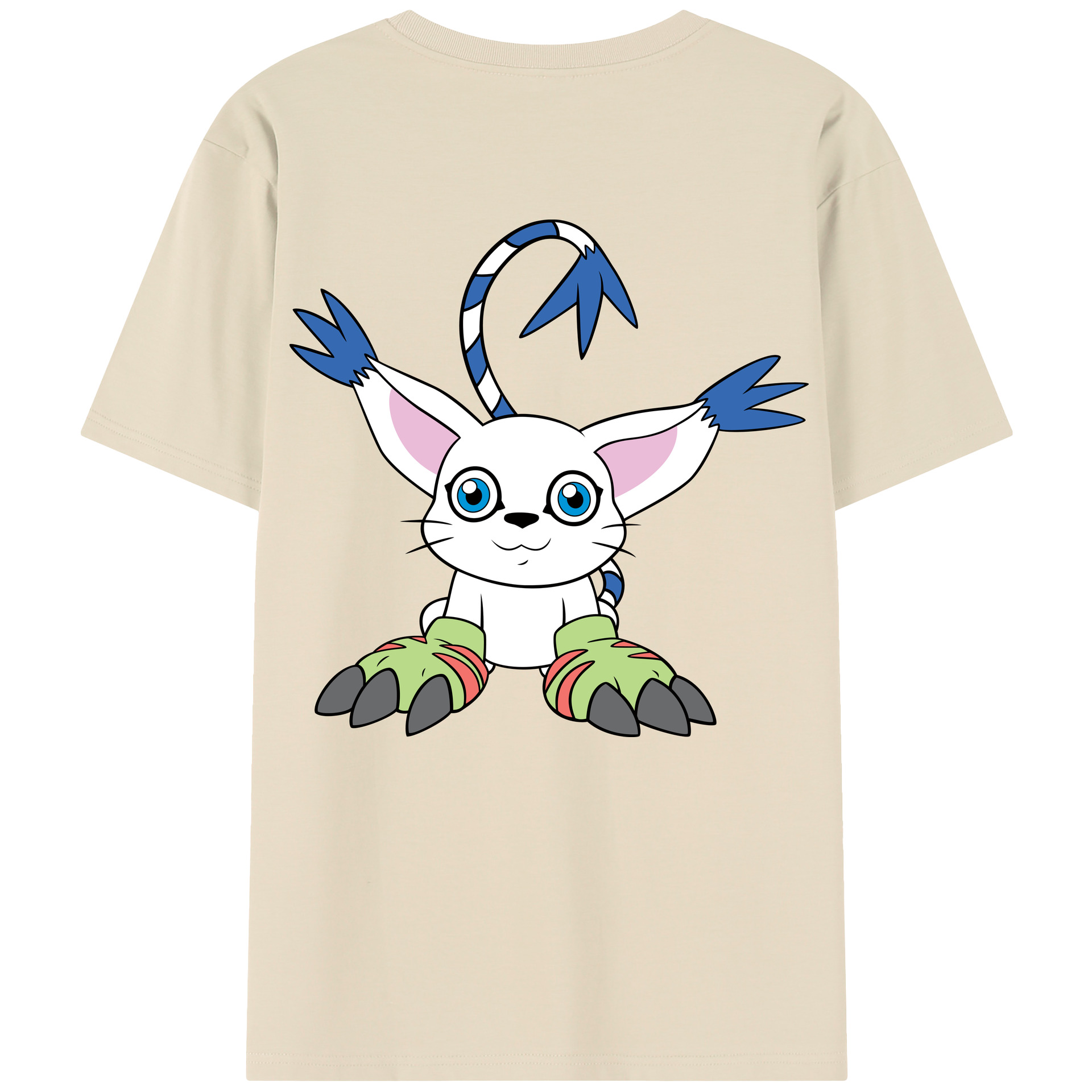 （画像用） Digimon デジタルモンスター/デジモン 綿100％半袖Tシャツ（背面プリント）