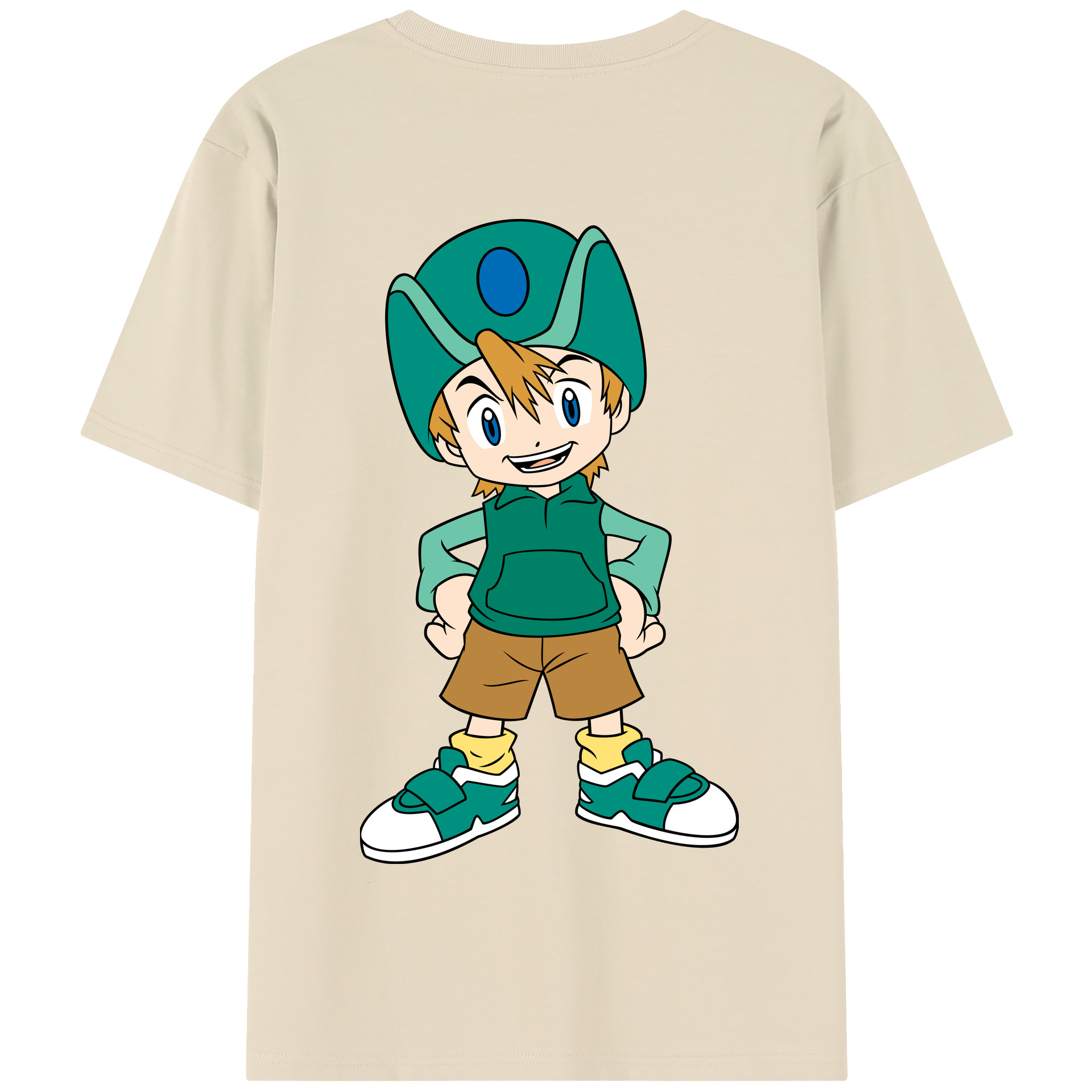 （画像用） Digimon デジタルモンスター/デジモン 綿100％半袖Tシャツ（背面プリント）