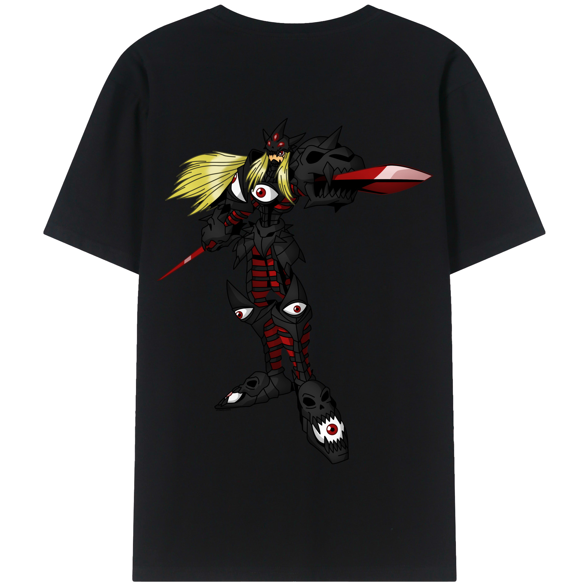（画像用） Digimon デジタルモンスター/デジモン 綿100％半袖Tシャツ（背面プリント）