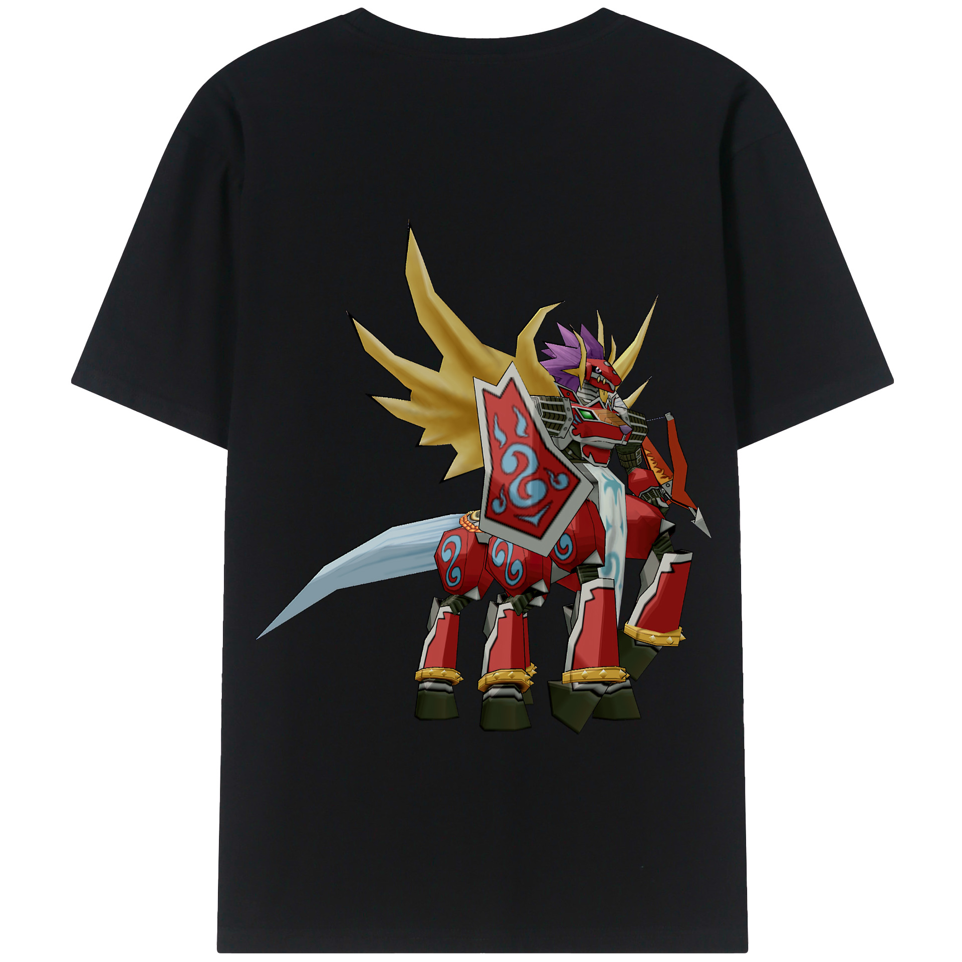 （画像用） Digimon デジタルモンスター/デジモン 綿100％半袖Tシャツ（背面プリント）