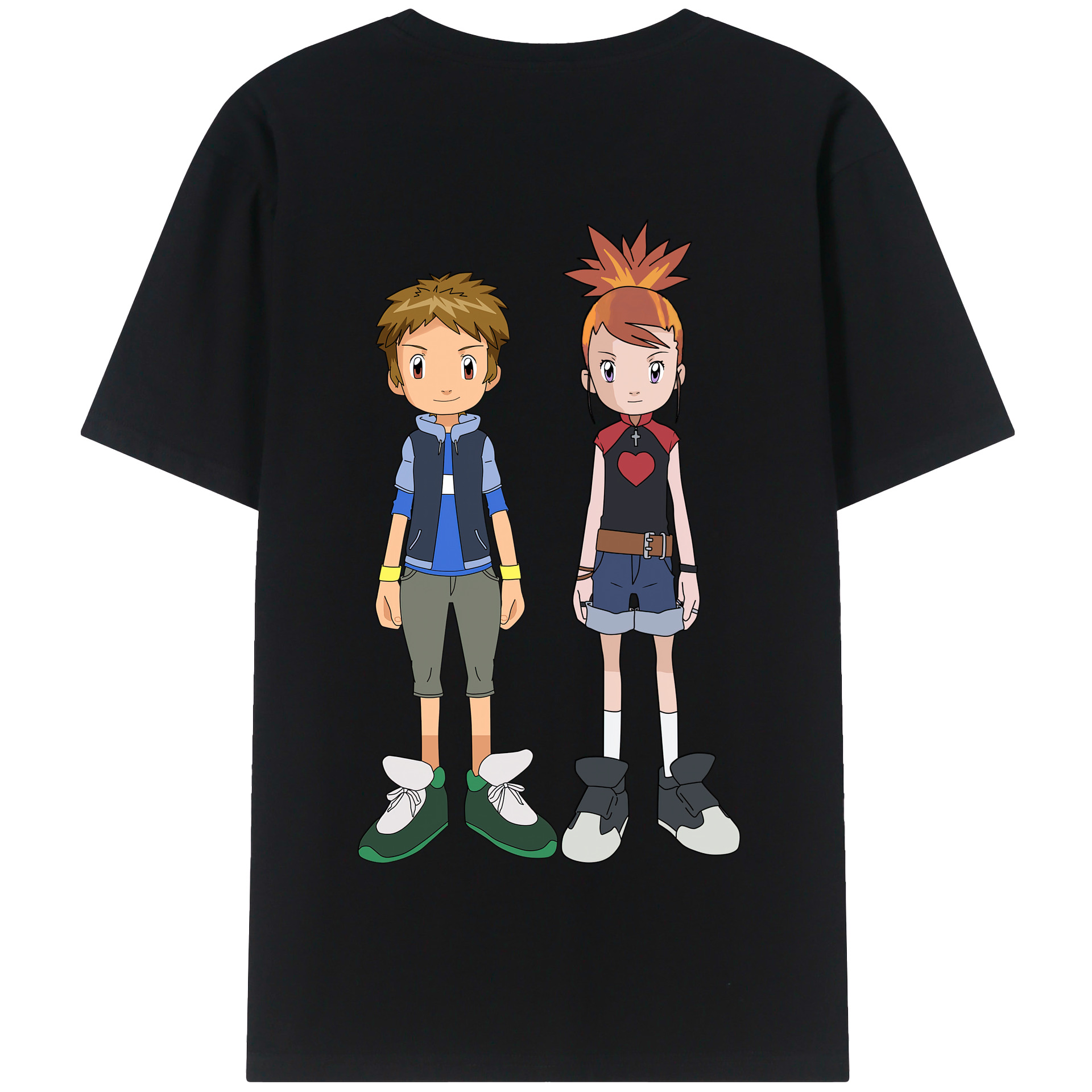 （画像用） Digimon デジタルモンスター/デジモン 綿100％半袖Tシャツ（背面プリント）