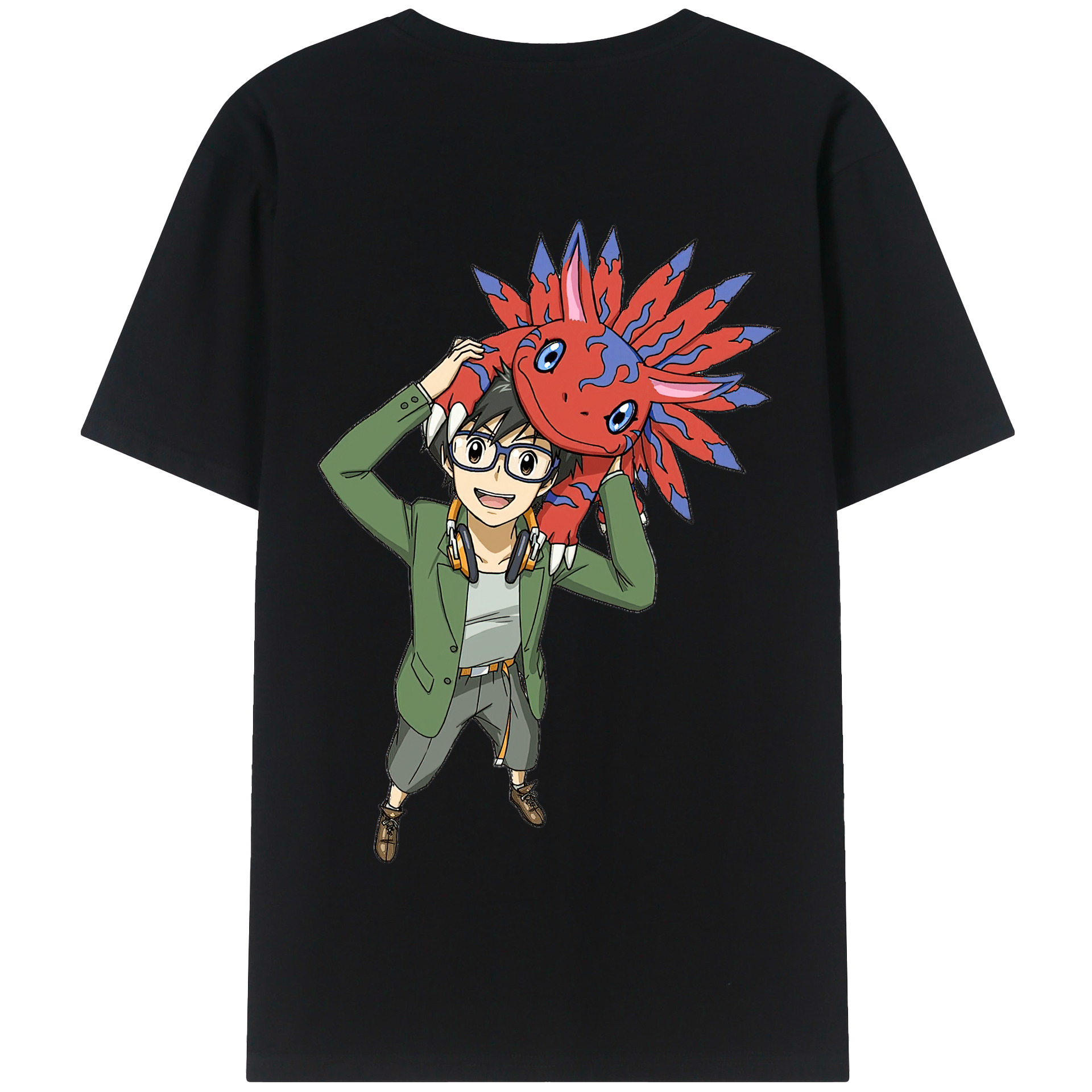 （画像用） Digimon デジタルモンスター/デジモン 綿100％半袖Tシャツ（背面プリント）