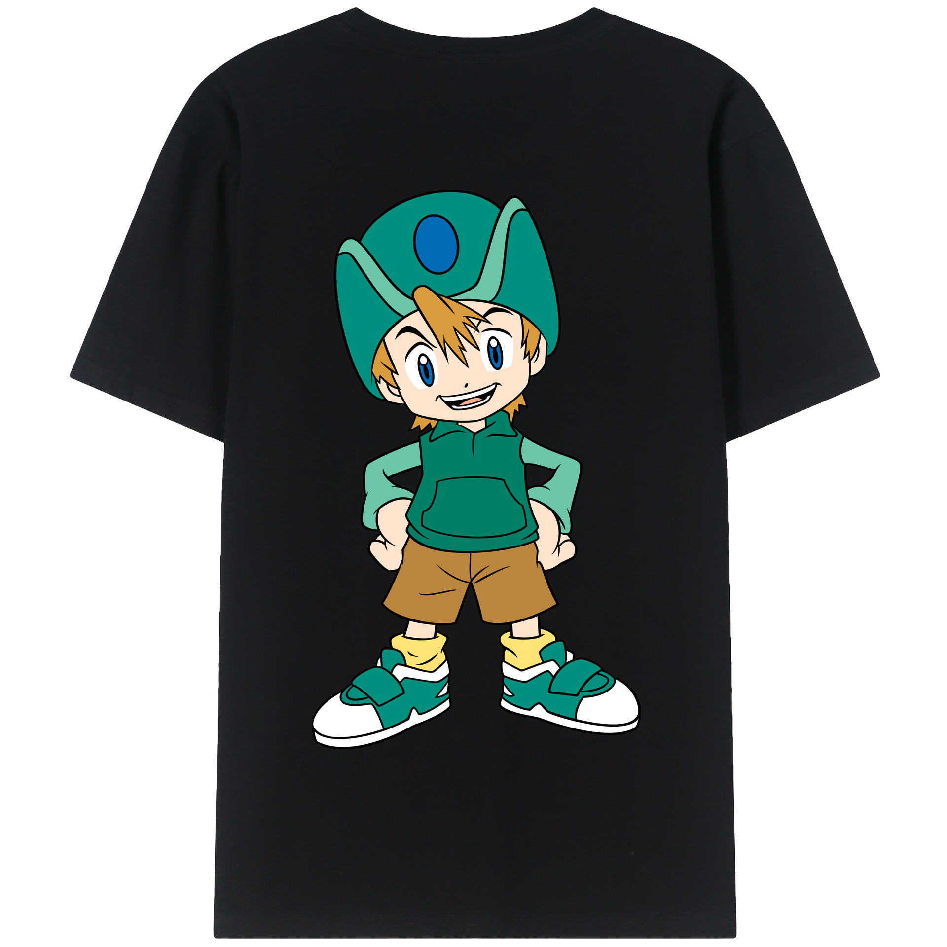 （画像用） Digimon デジタルモンスター/デジモン 綿100％半袖Tシャツ（背面プリント）