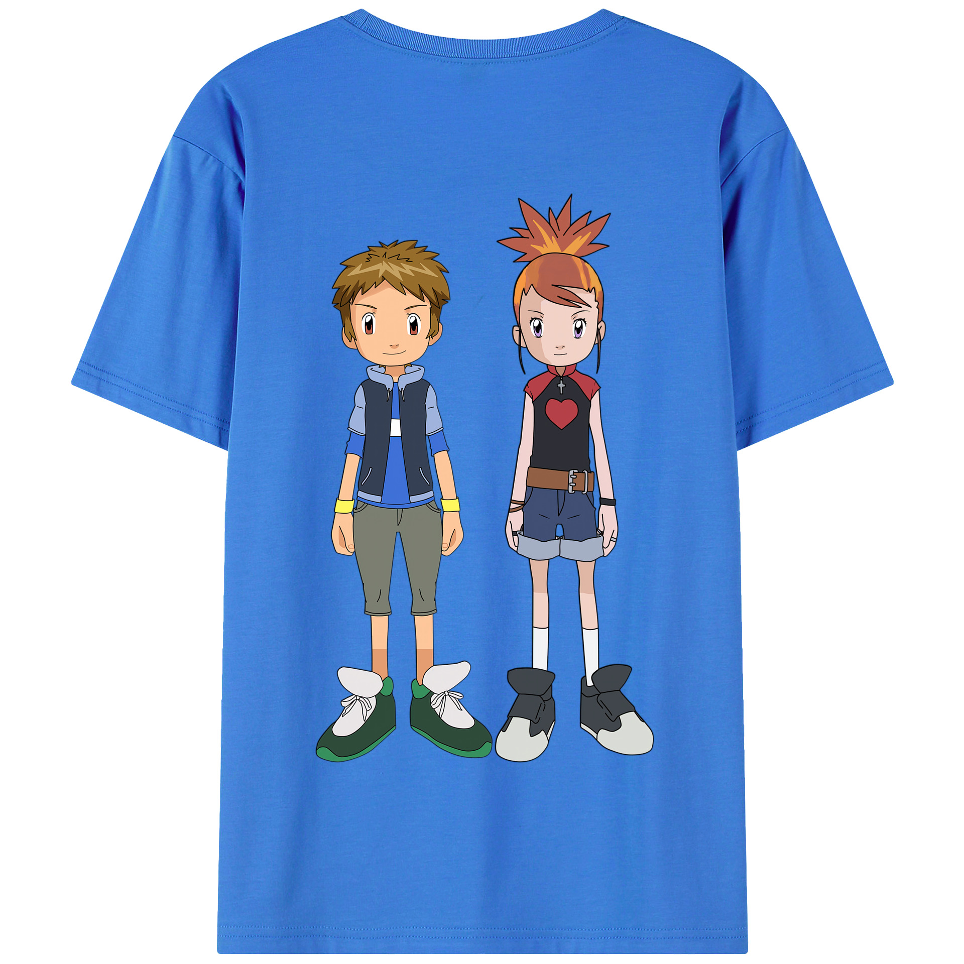 （画像用） Digimon デジタルモンスター/デジモン 綿100％半袖Tシャツ（背面プリント）