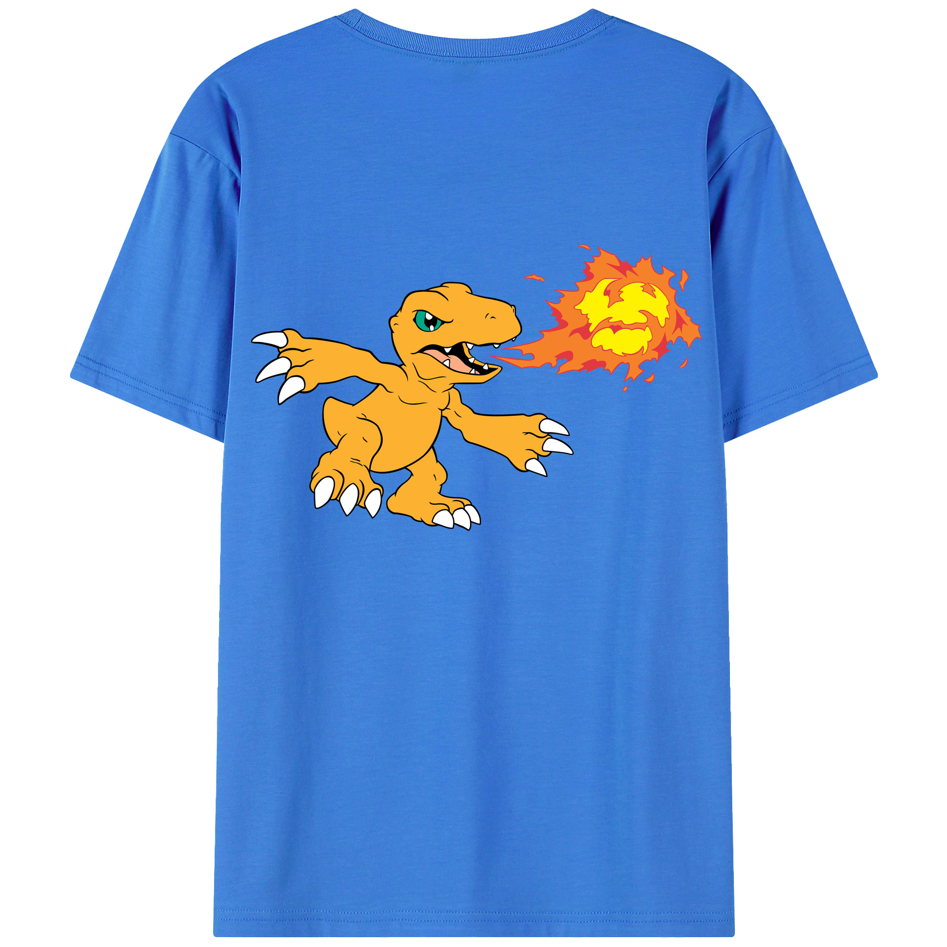 （画像用） Digimon デジタルモンスター/デジモン 綿100％半袖Tシャツ（背面プリント）