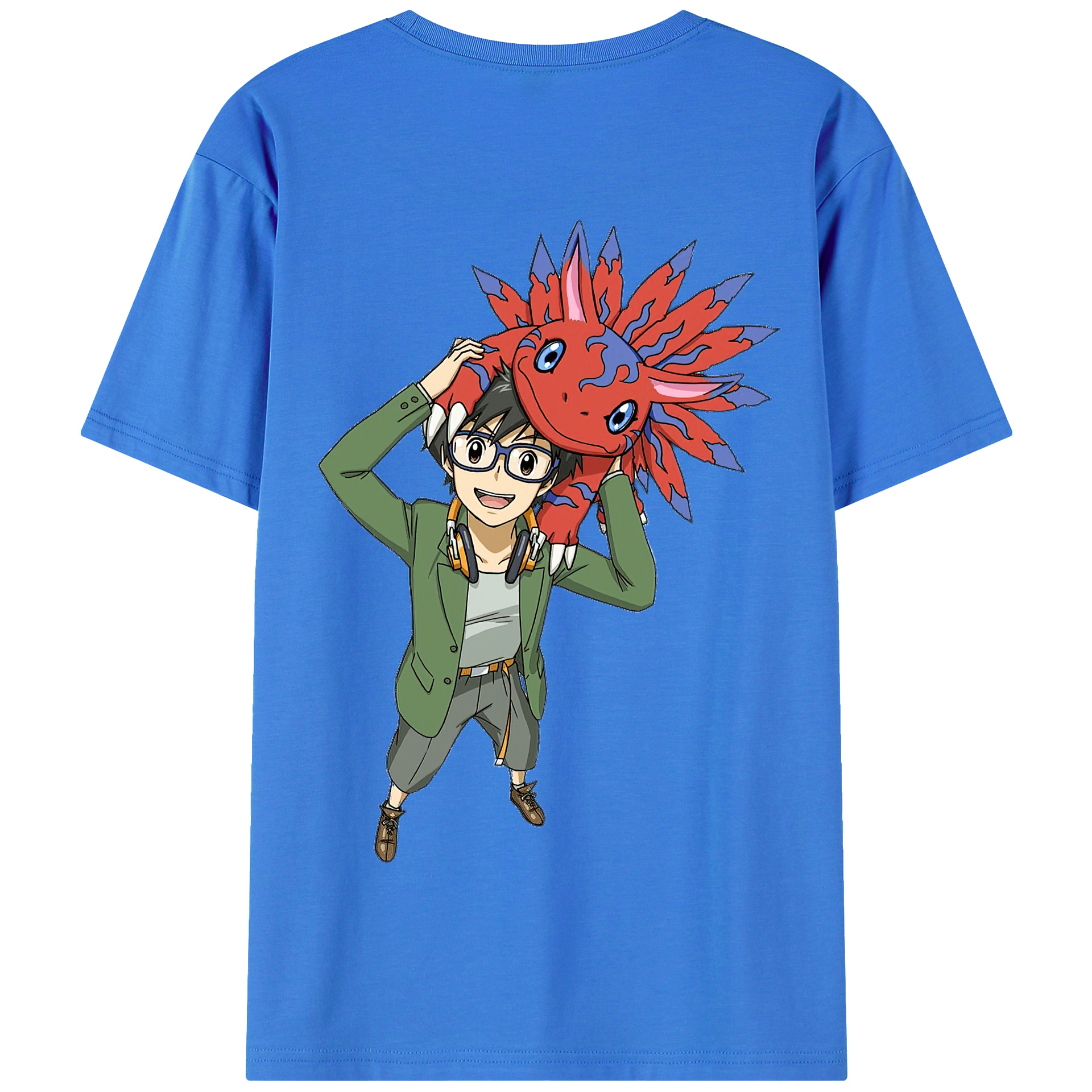 （画像用） Digimon デジタルモンスター/デジモン 綿100％半袖Tシャツ（背面プリント）