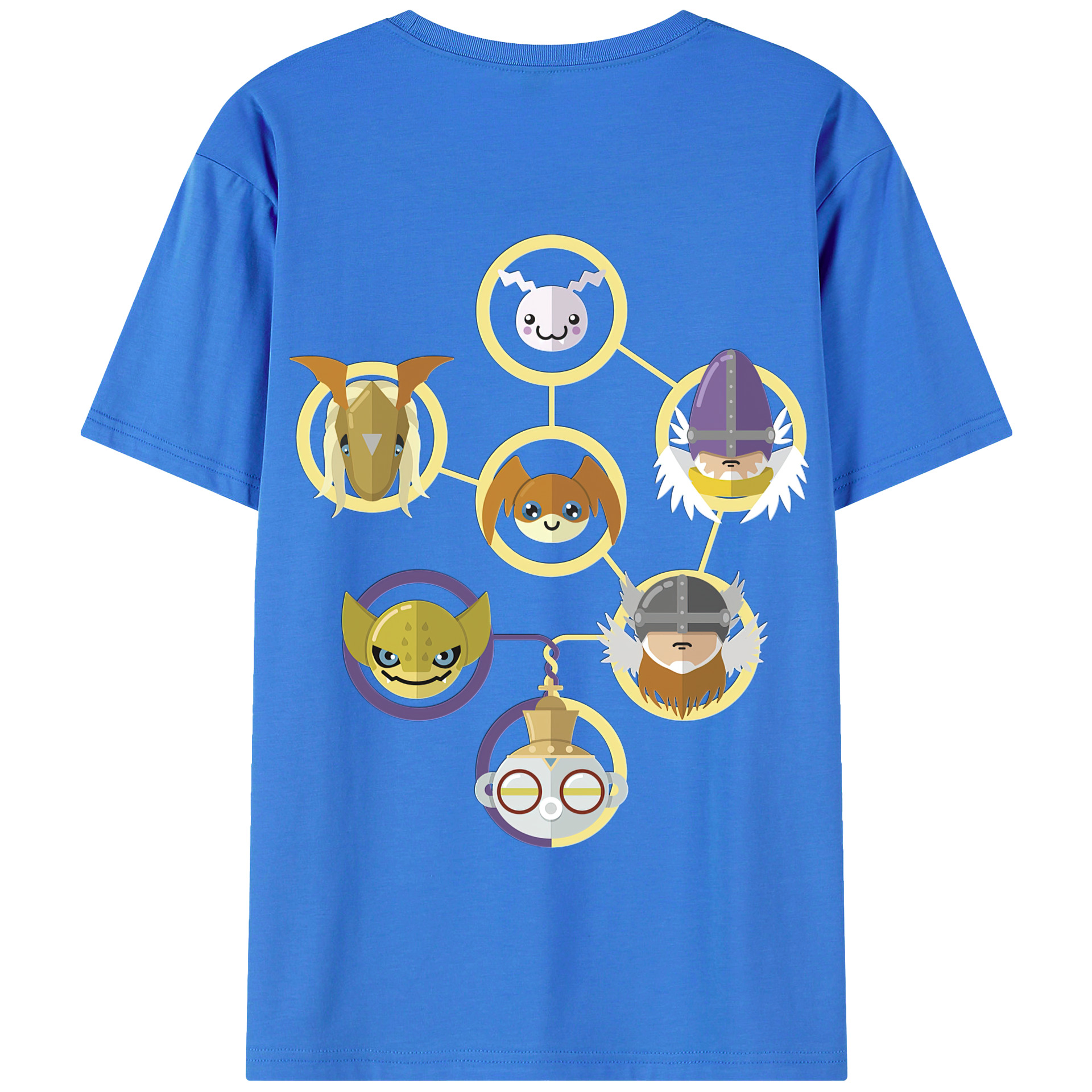 （画像用） Digimon デジタルモンスター/デジモン 綿100％半袖Tシャツ（背面プリント）
