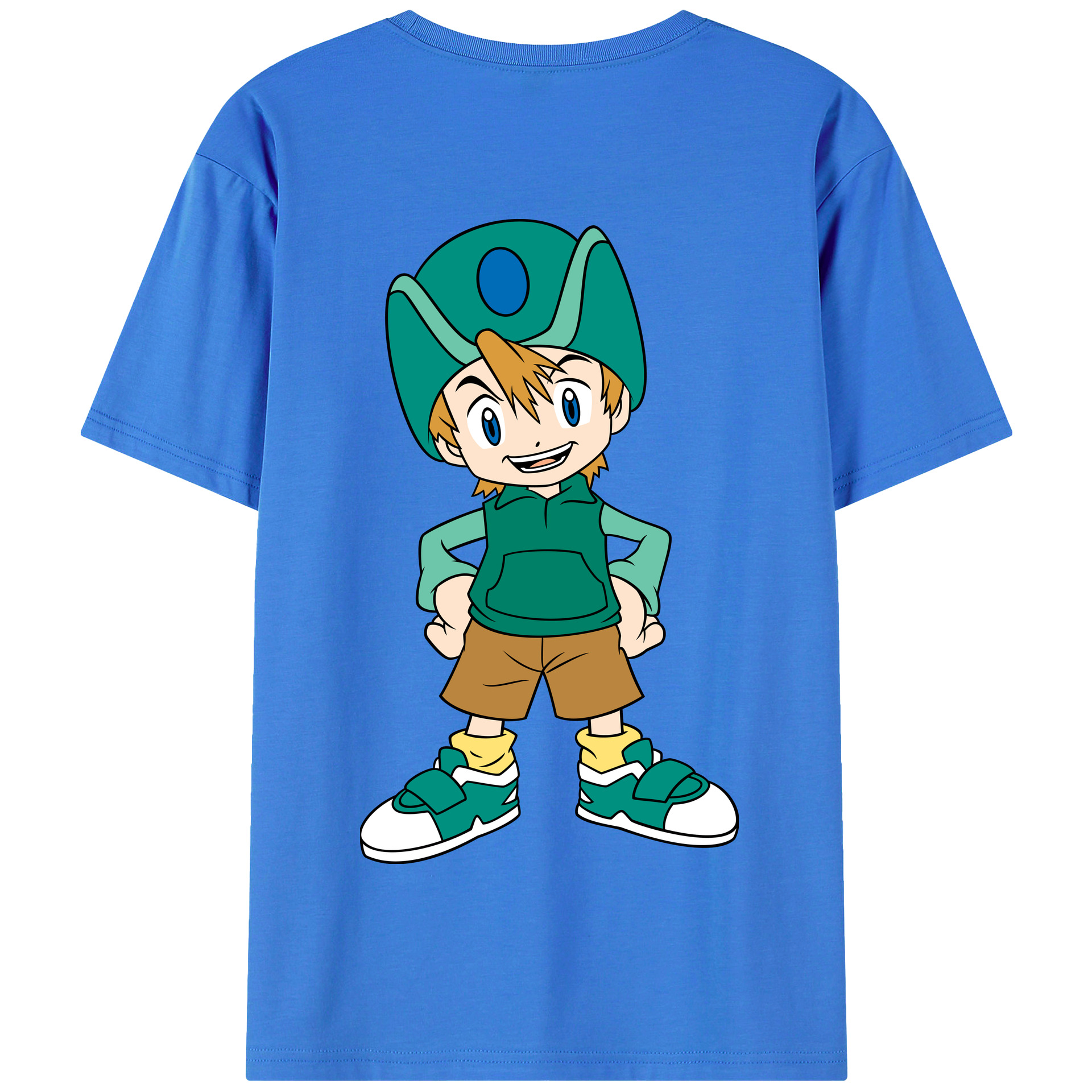 （画像用） Digimon デジタルモンスター/デジモン 綿100％半袖Tシャツ（背面プリント）