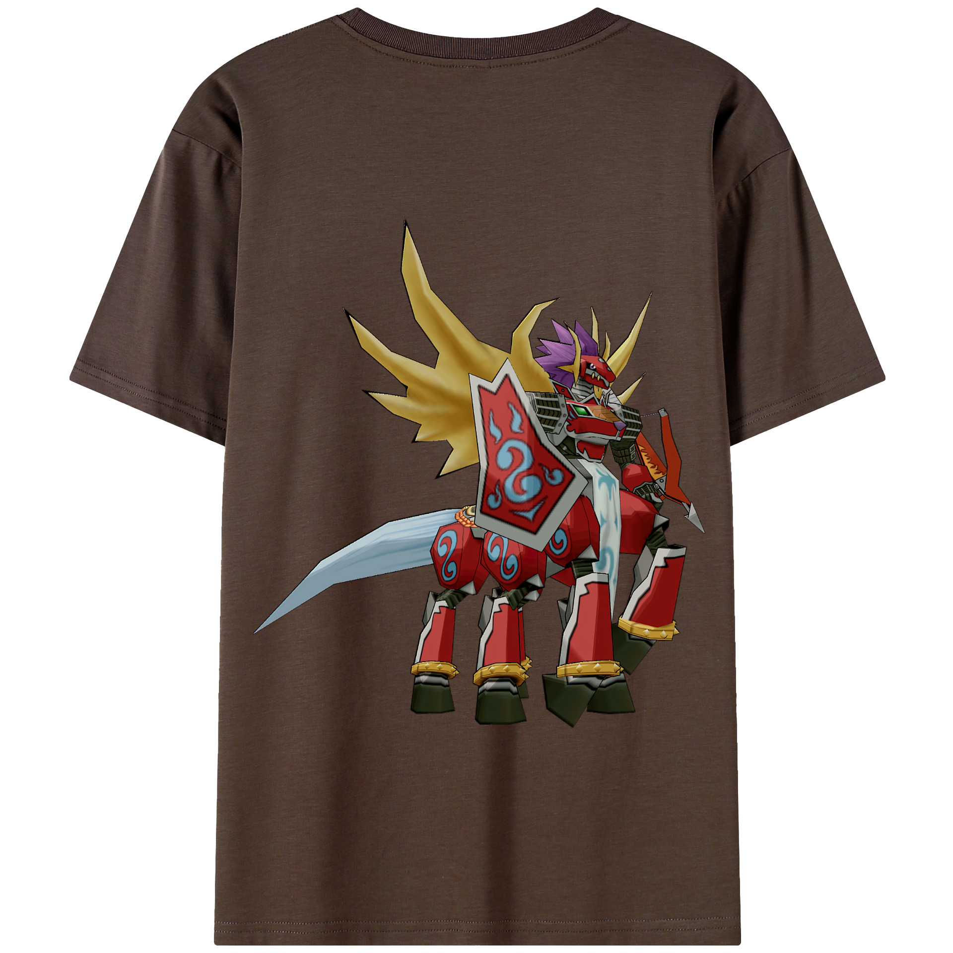 （画像用） Digimon デジタルモンスター/デジモン 綿100％半袖Tシャツ（背面プリント）