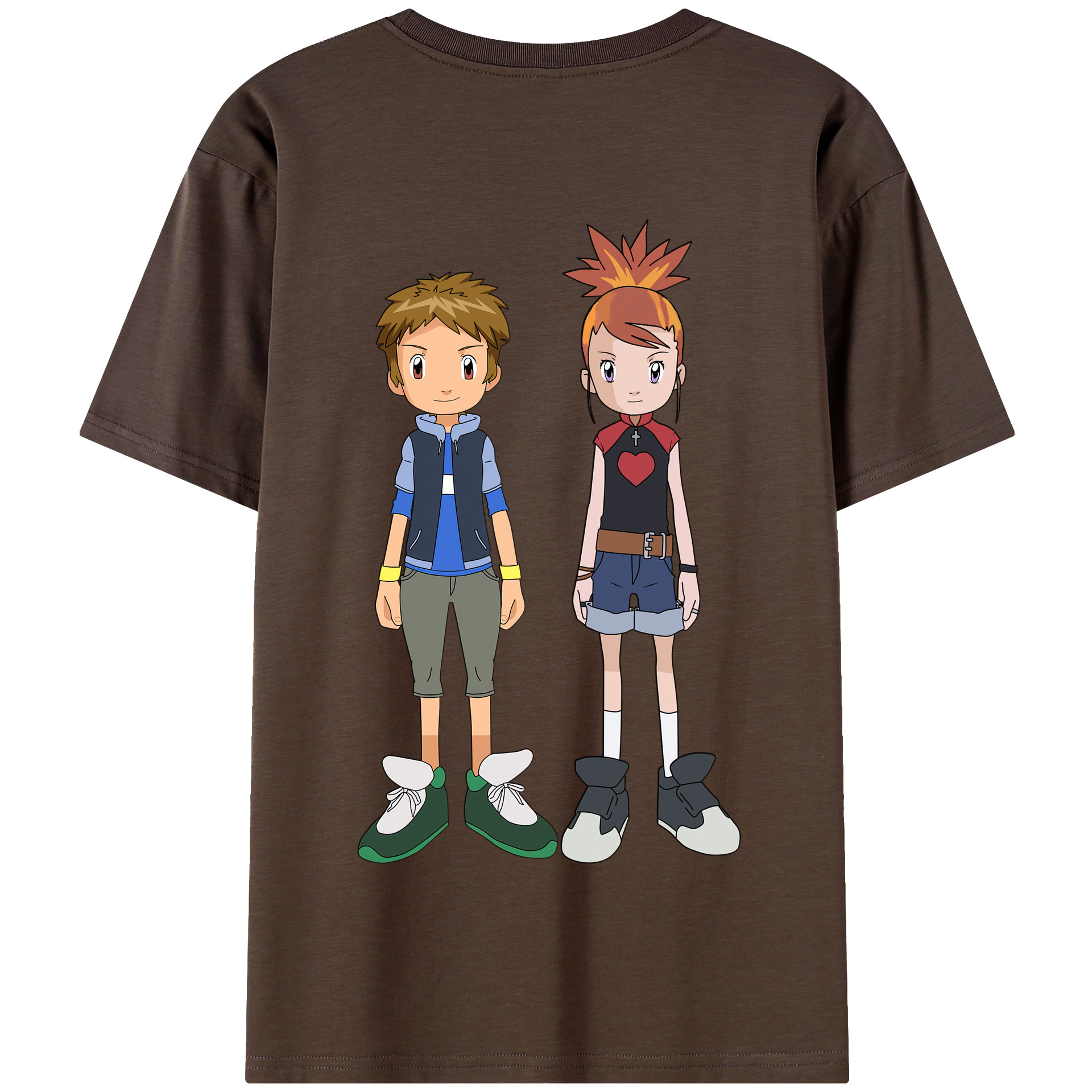 （画像用） Digimon デジタルモンスター/デジモン 綿100％半袖Tシャツ（背面プリント）