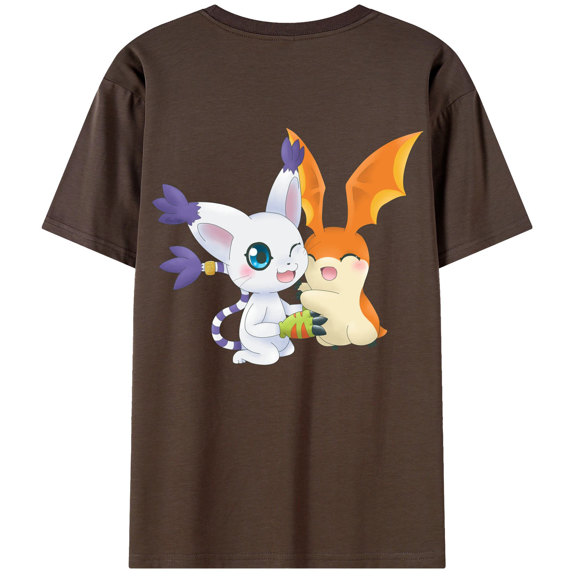 （画像用） Digimon デジタルモンスター/デジモン 綿100％半袖Tシャツ（背面プリント）