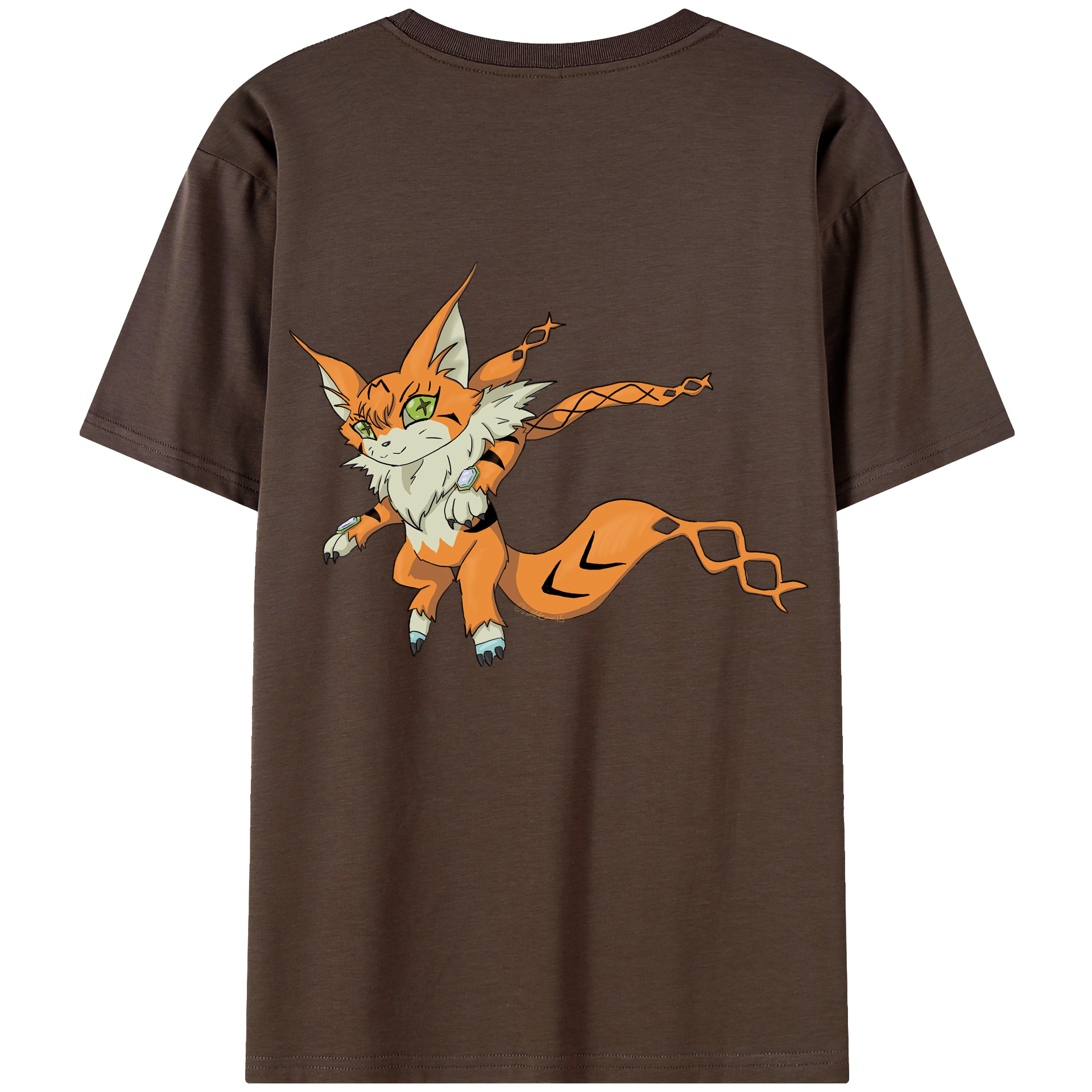 （画像用） Digimon デジタルモンスター/デジモン 綿100％半袖Tシャツ（背面プリント）
