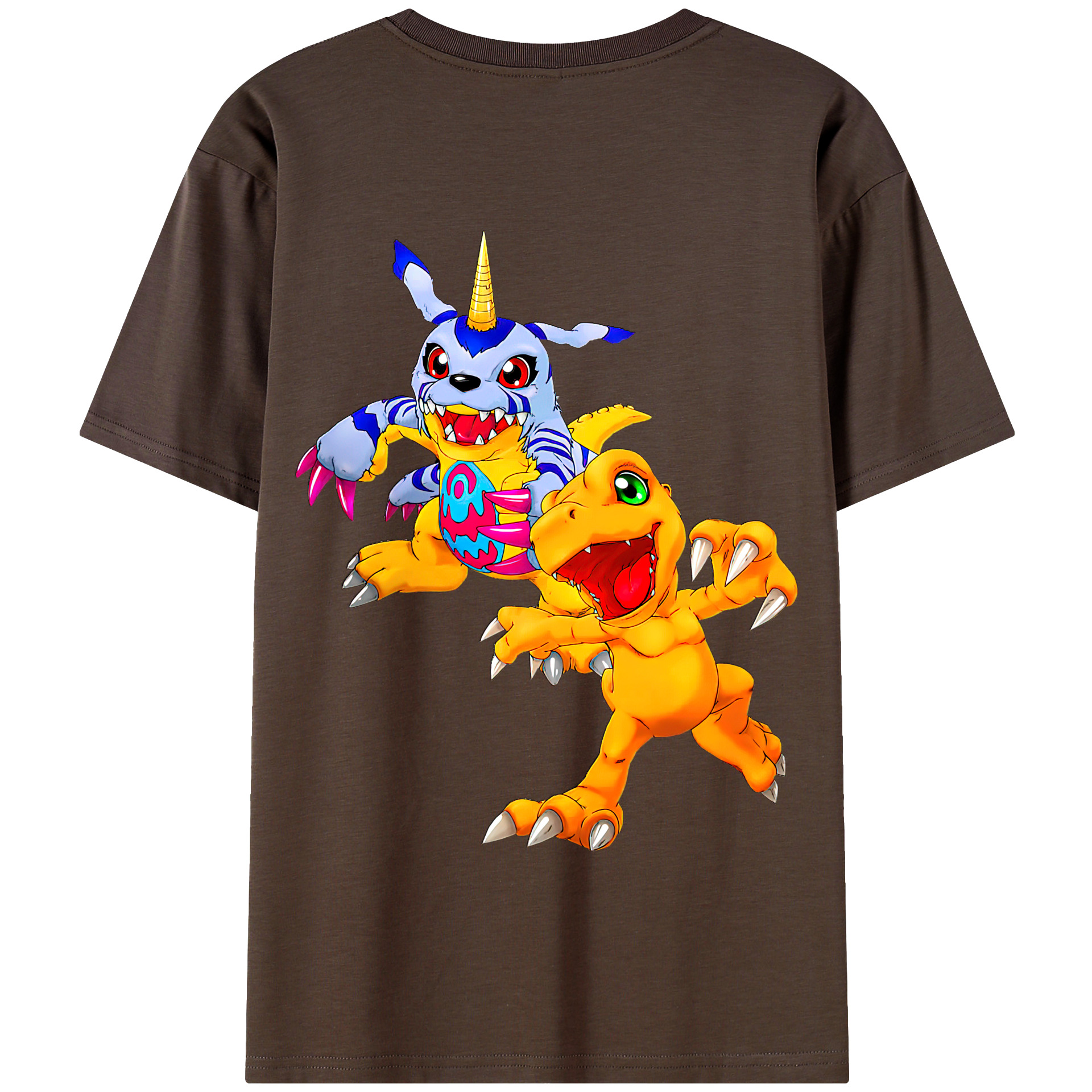 （画像用） Digimon デジタルモンスター/デジモン 綿100％半袖Tシャツ（背面プリント）