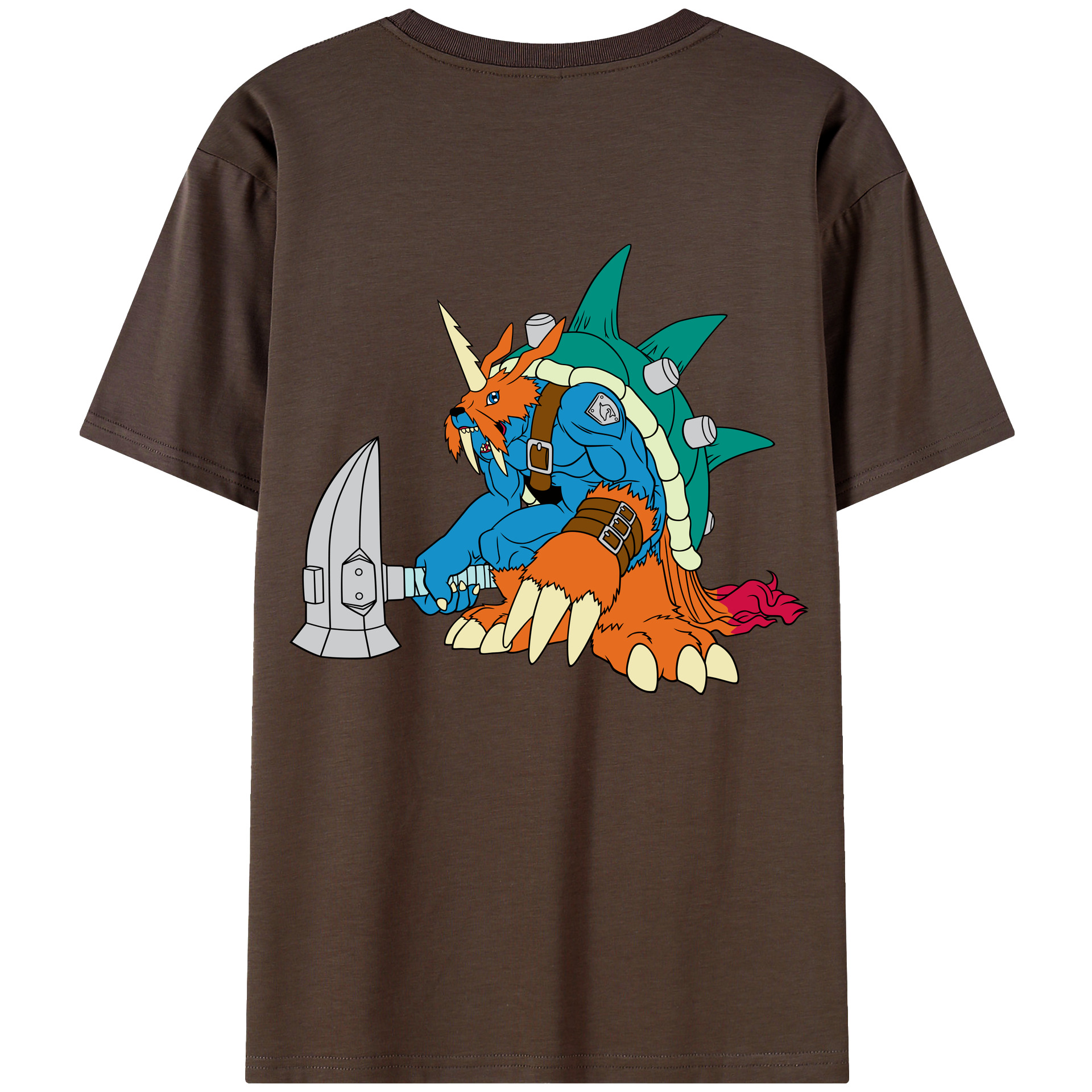 （画像用） Digimon デジタルモンスター/デジモン 綿100％半袖Tシャツ（背面プリント）