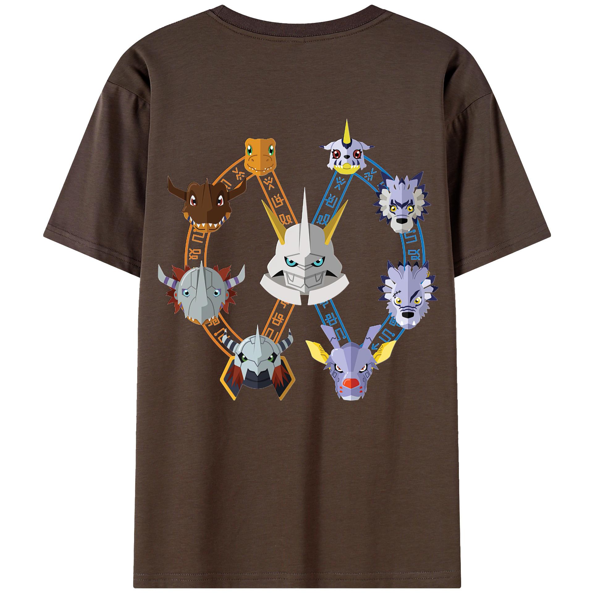 （画像用） Digimon デジタルモンスター/デジモン 綿100％半袖Tシャツ（背面プリント）