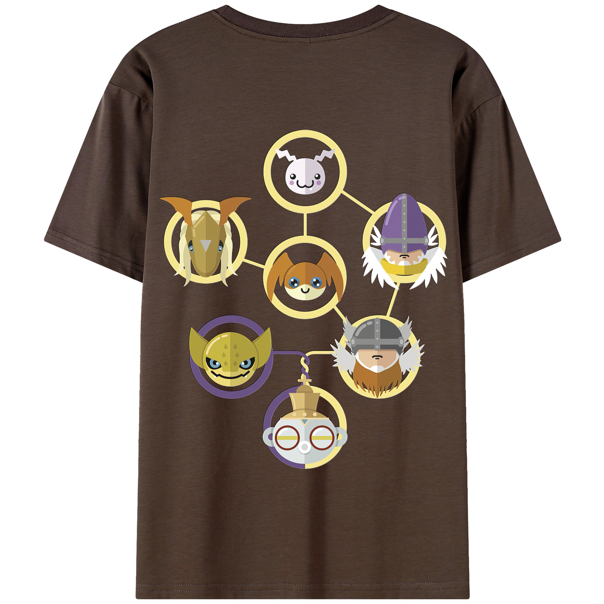 （画像用） Digimon デジタルモンスター/デジモン 綿100％半袖Tシャツ（背面プリント）
