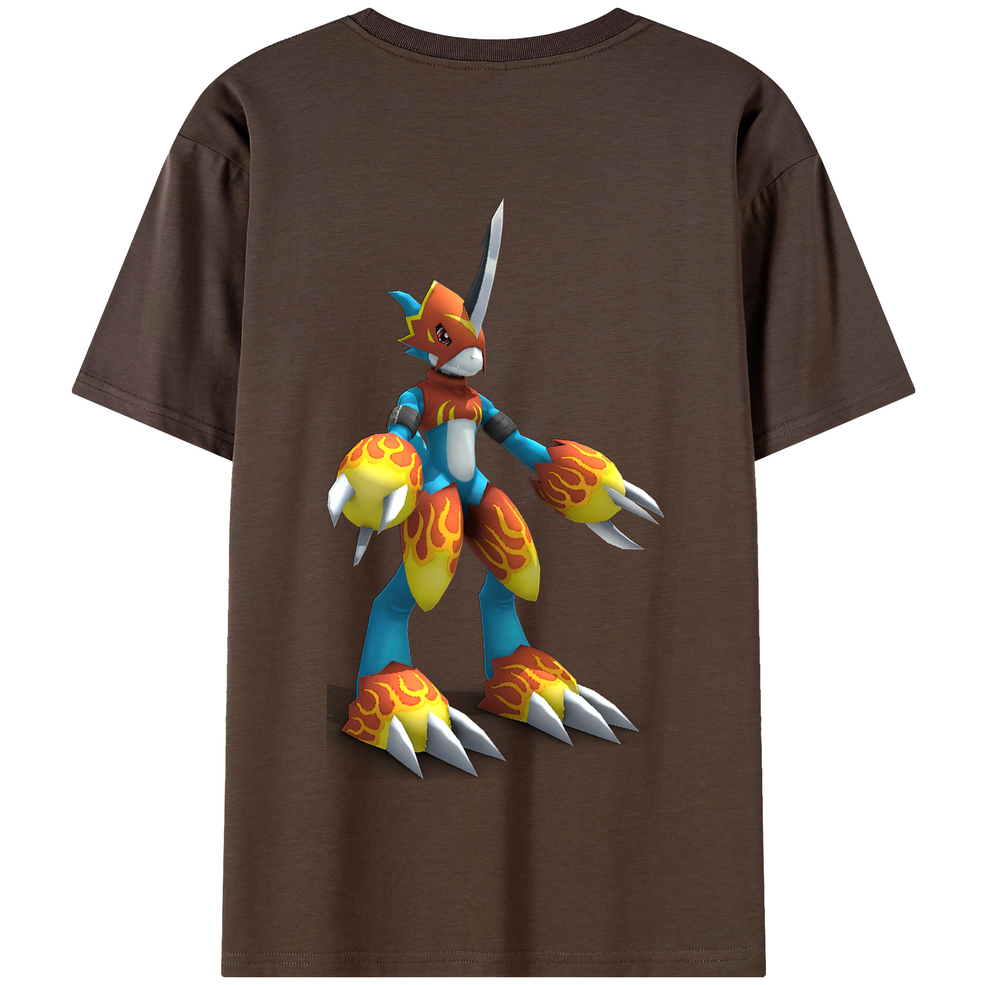 （画像用） Digimon デジタルモンスター/デジモン 綿100％半袖Tシャツ（背面プリント）