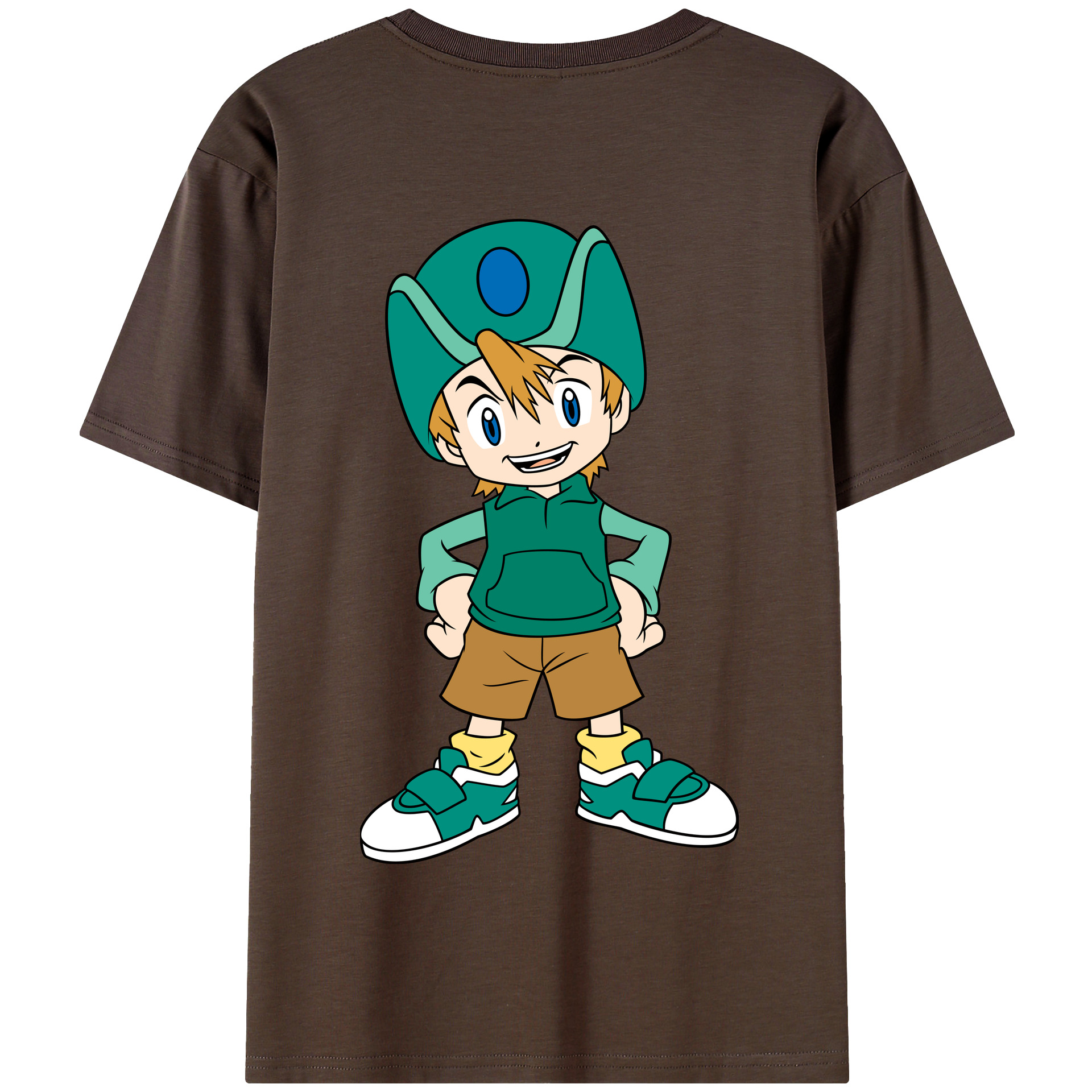 （画像用） Digimon デジタルモンスター/デジモン 綿100％半袖Tシャツ（背面プリント）