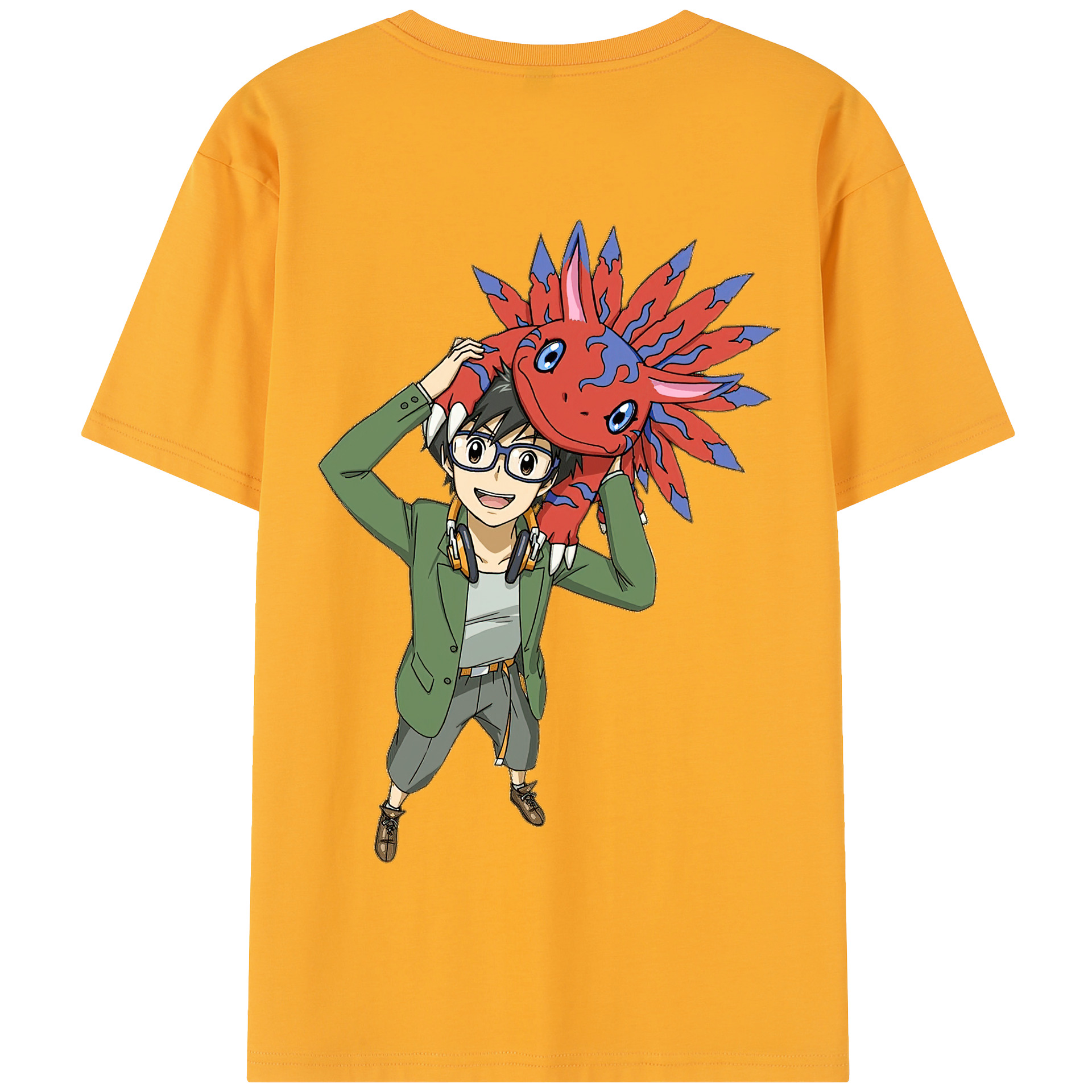 （画像用） Digimon デジタルモンスター/デジモン 綿100％半袖Tシャツ（背面プリント）