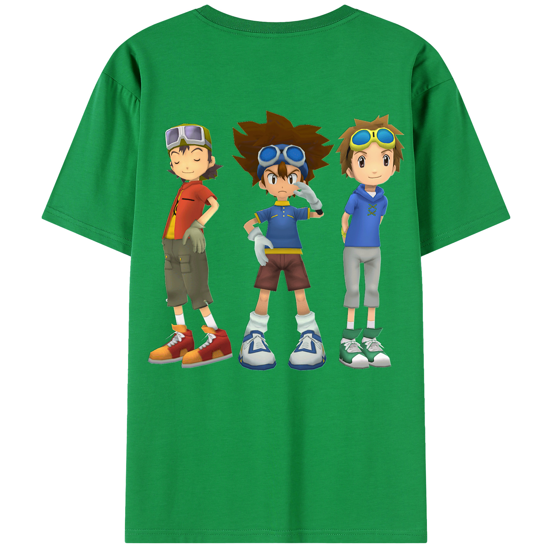 （画像用） Digimon デジタルモンスター/デジモン 綿100％半袖Tシャツ（背面プリント）