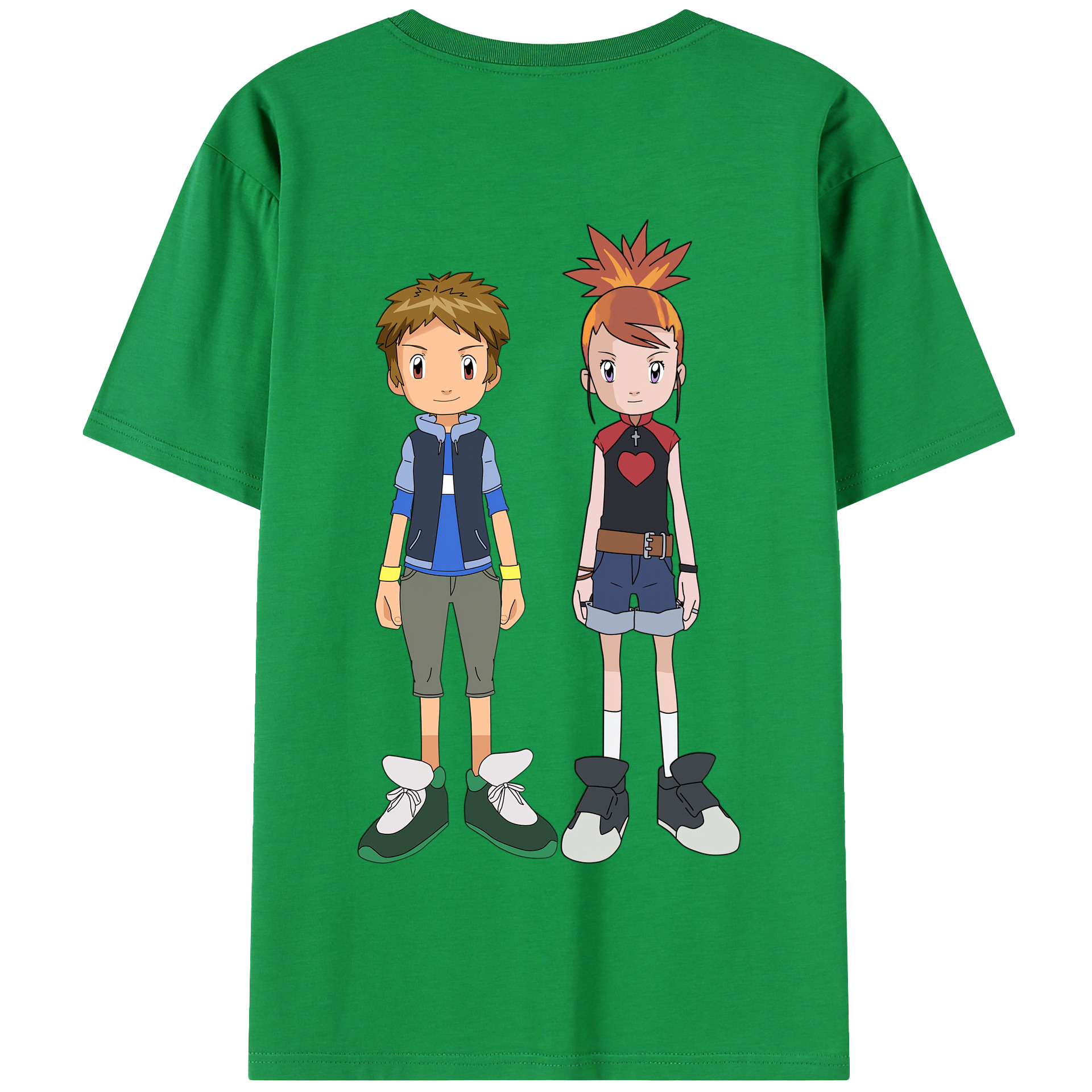 （画像用） Digimon デジタルモンスター/デジモン 綿100％半袖Tシャツ（背面プリント）