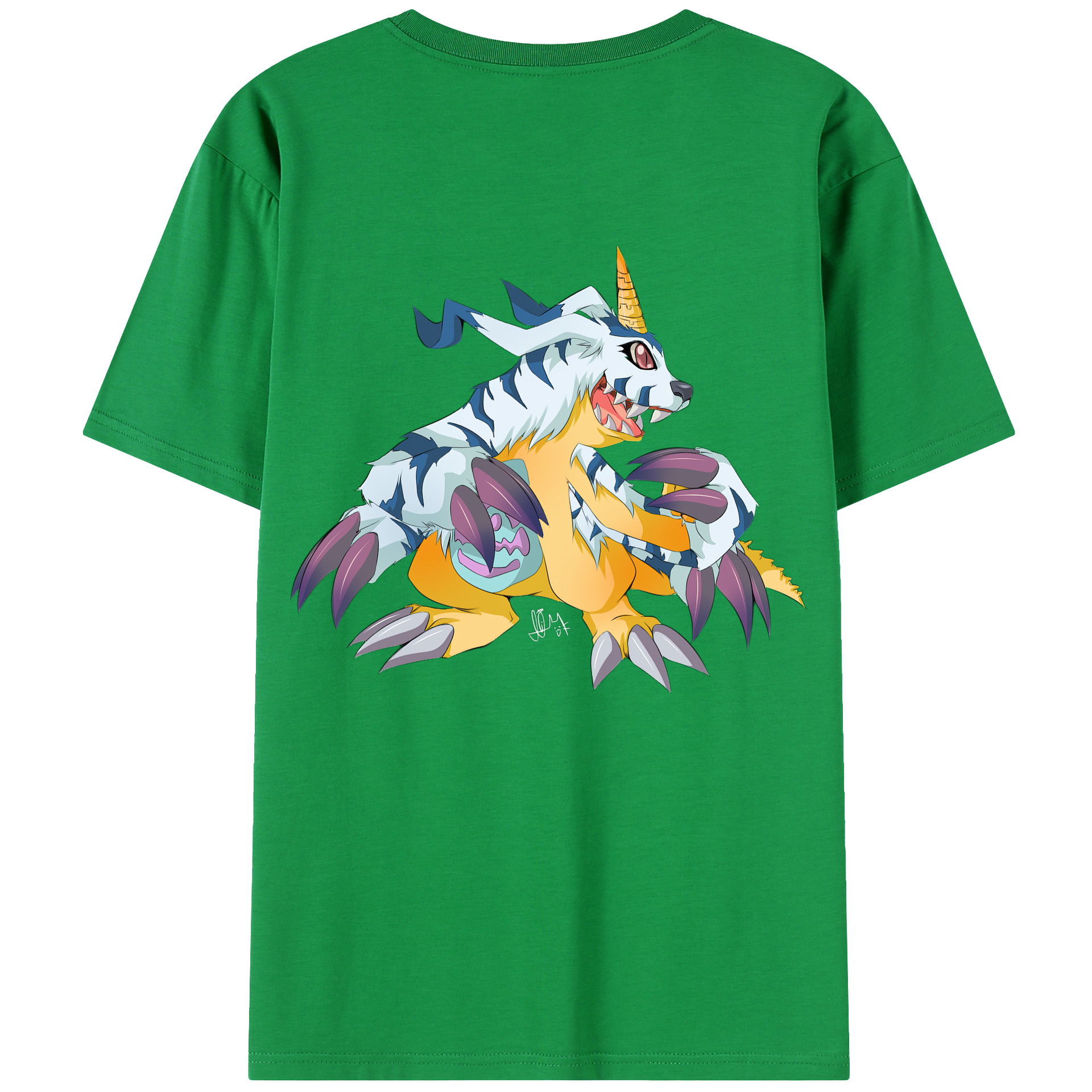 （画像用） Digimon デジタルモンスター/デジモン 綿100％半袖Tシャツ（背面プリント）