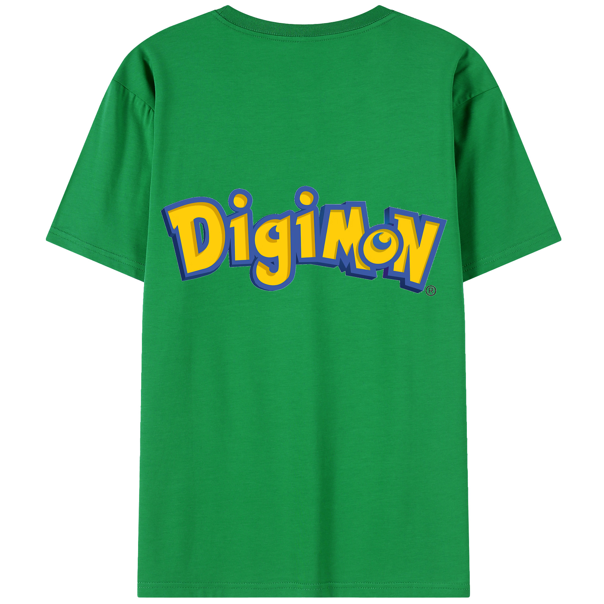 （画像用） Digimon デジタルモンスター/デジモン 綿100％半袖Tシャツ（背面プリント）