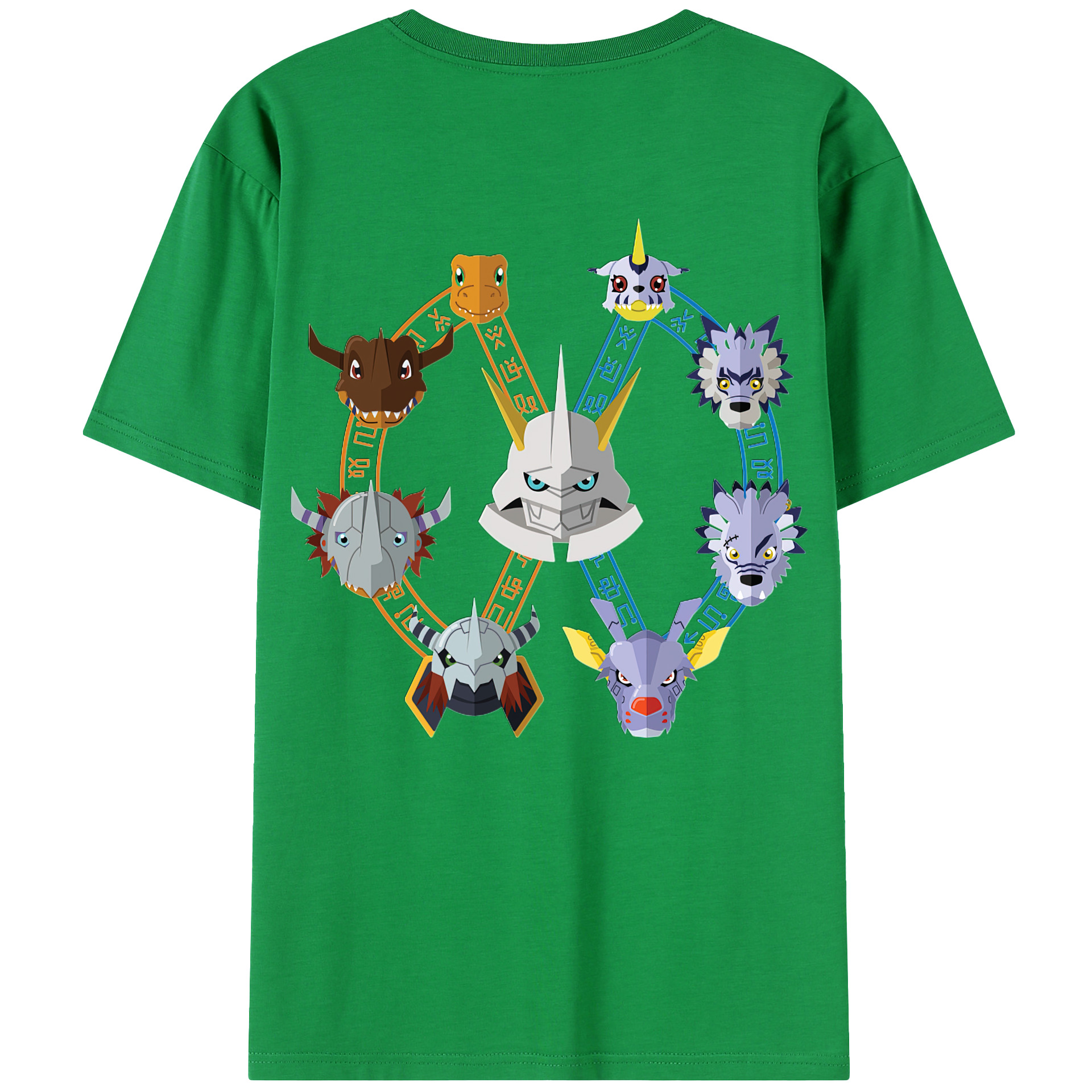（画像用） Digimon デジタルモンスター/デジモン 綿100％半袖Tシャツ（背面プリント）